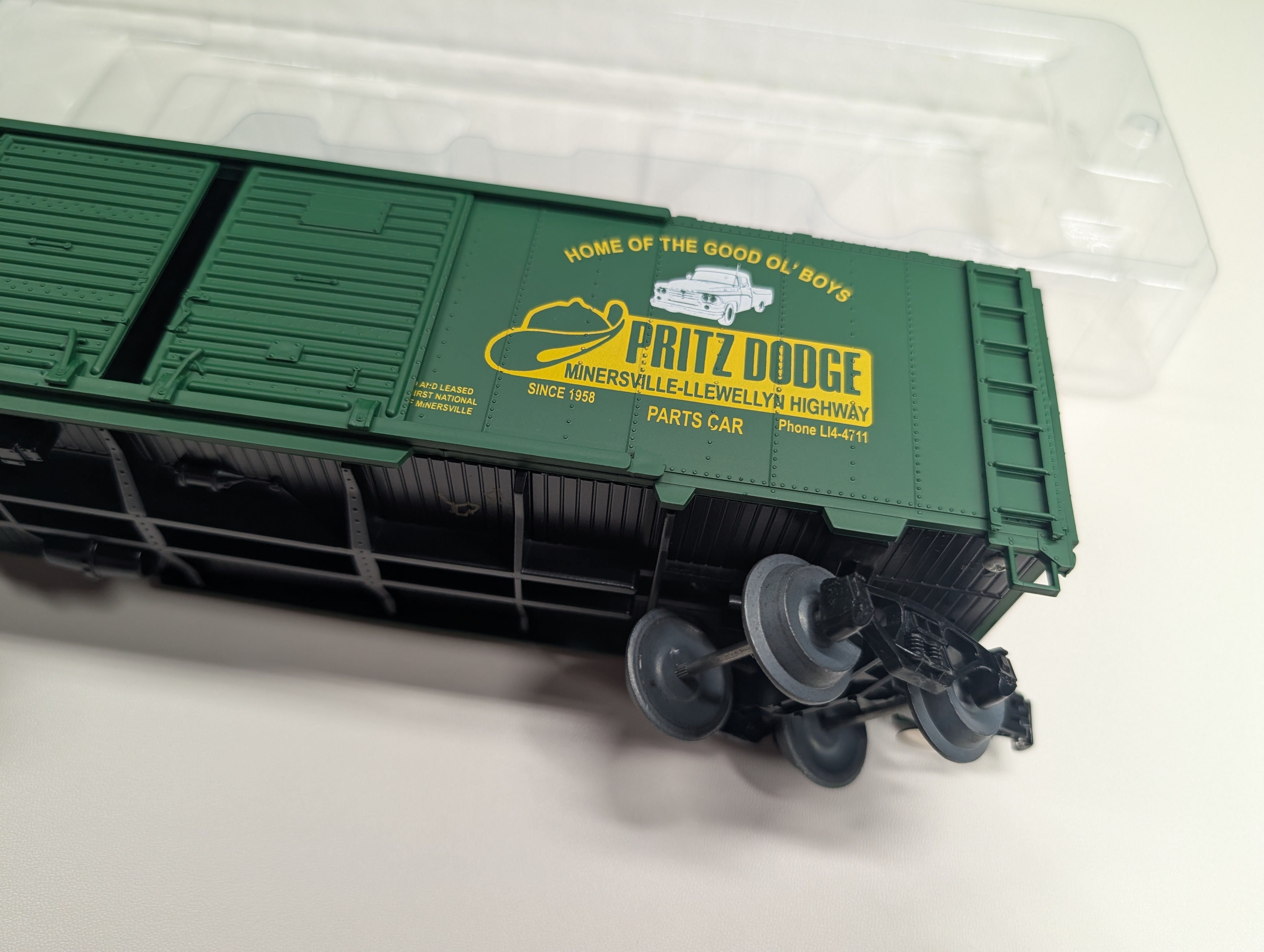 USED Weaver O DD Steel Side Box Car Pritz Dodge RDG #200701 Minersville-Llewellyn Highway