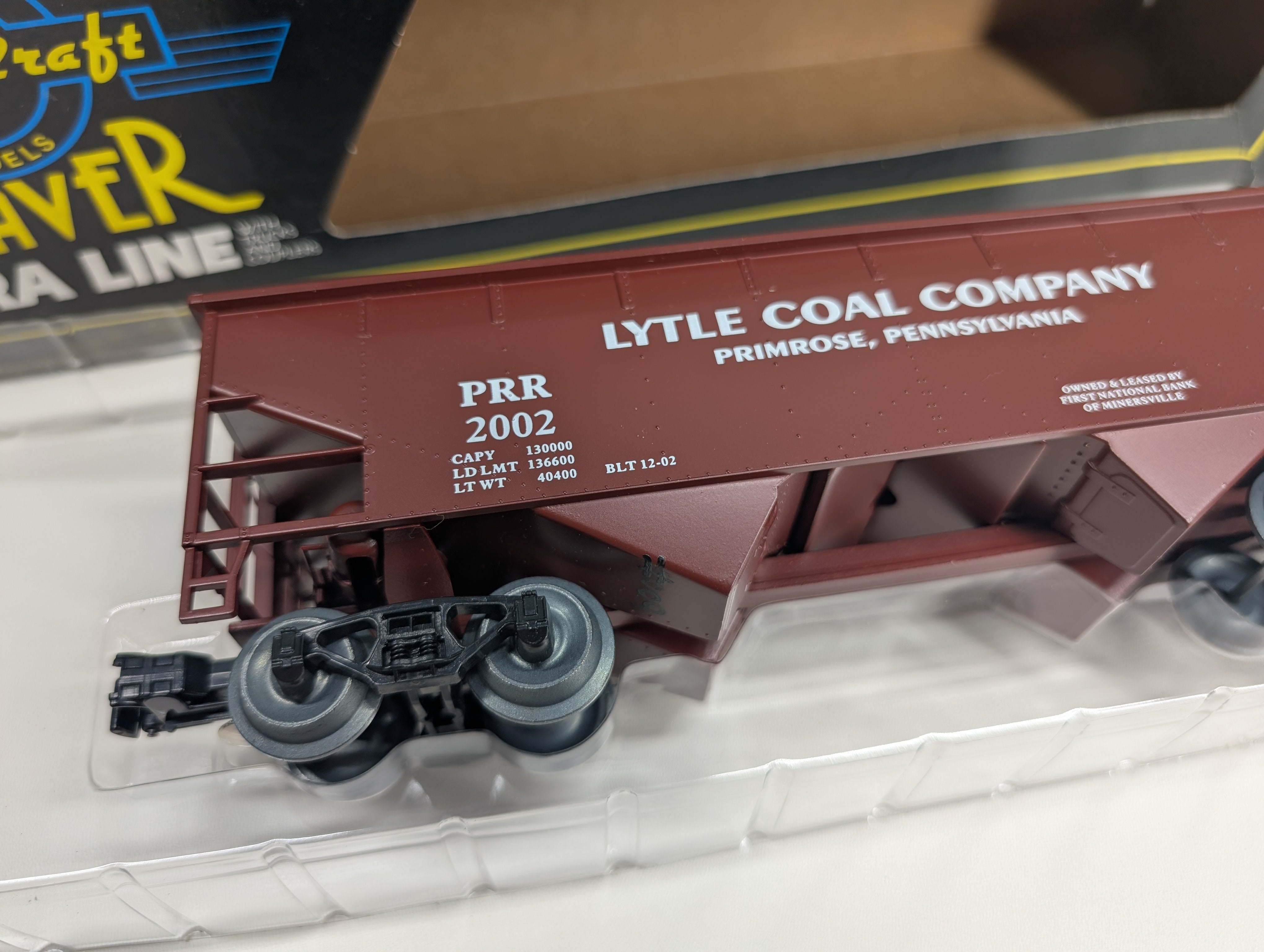 USED Weaver O 2 Bay Offset Hopper Lytle Coal Company PRR #2002 Minersville Lions Club