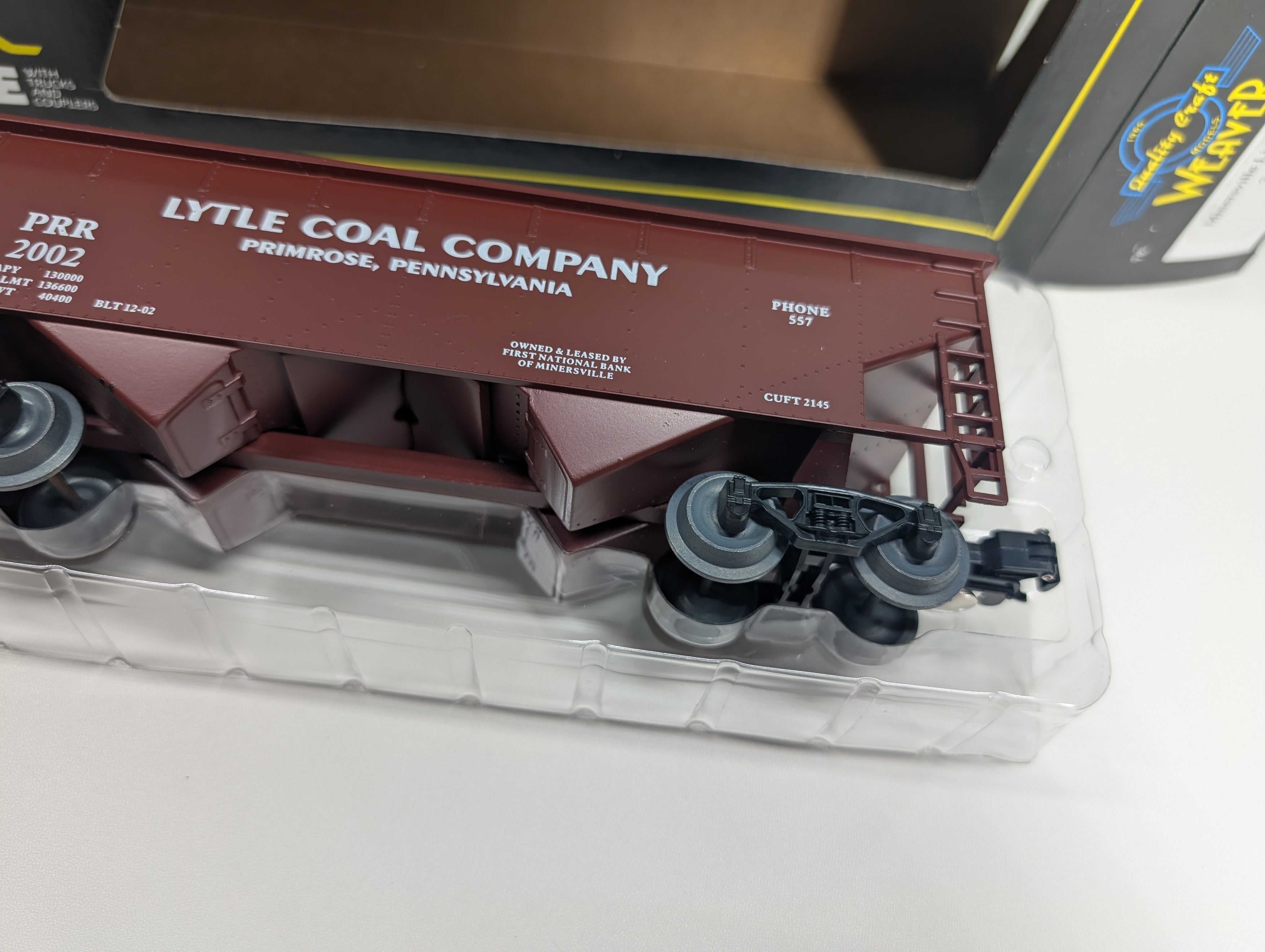 USED Weaver O 2 Bay Offset Hopper Lytle Coal Company PRR #2002 Minersville Lions Club