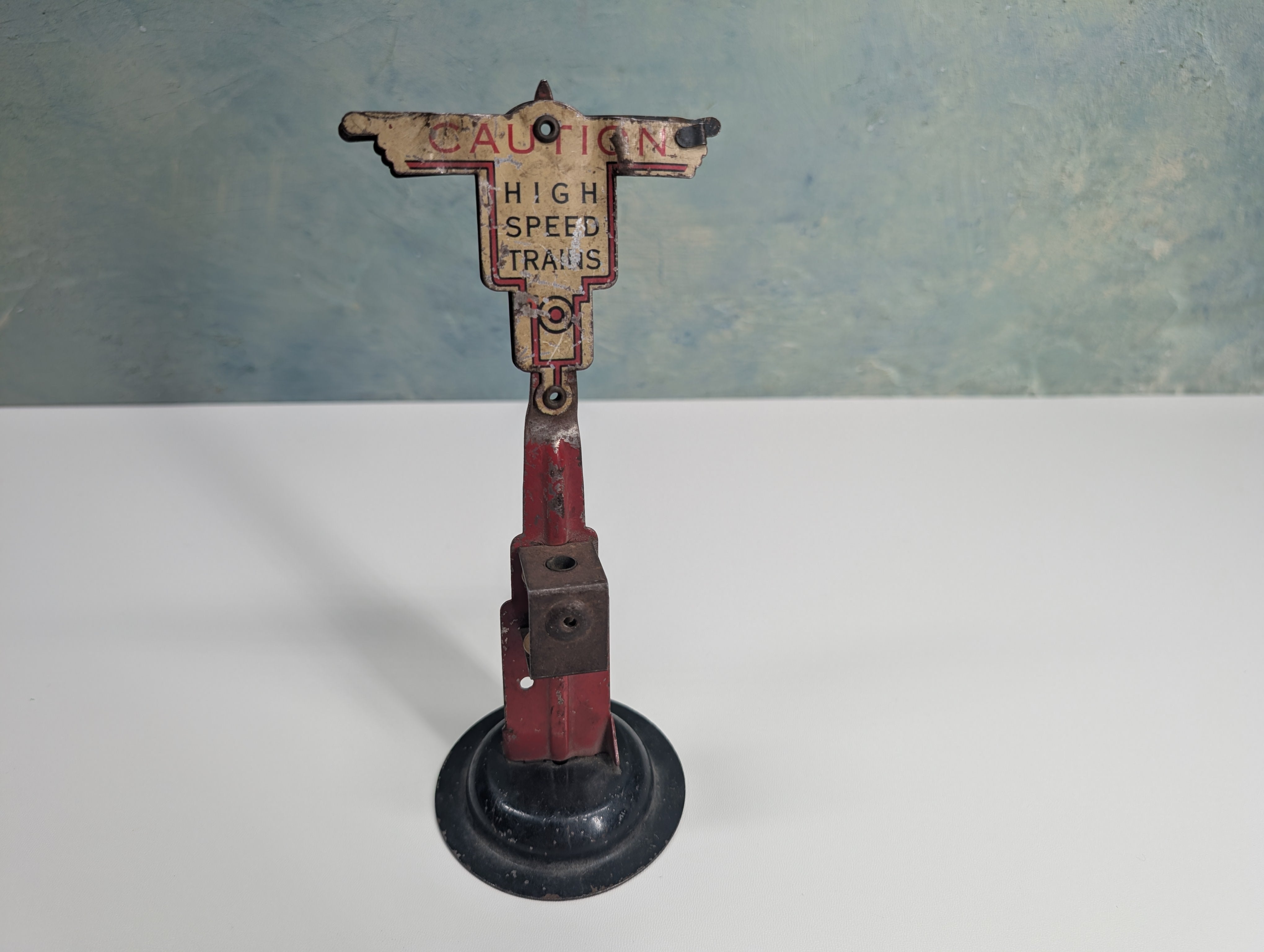 USED Marx O Semaphore Signal, Crossing Gate, Caution High Speed Trains Sign, Switchman Tower, Pre-War, Vintage