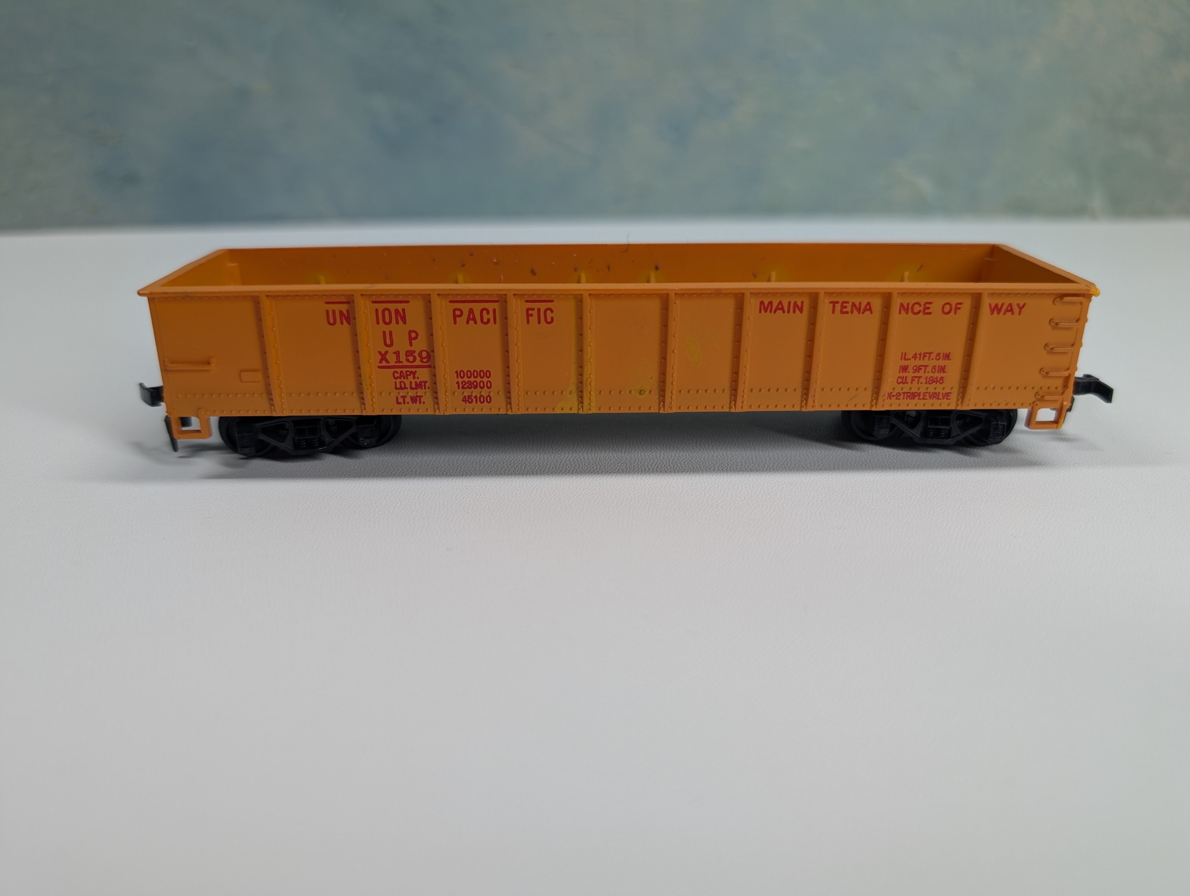 USED Tyco HO Scale 40' Gondola Union Pacific UP #X159 MOW