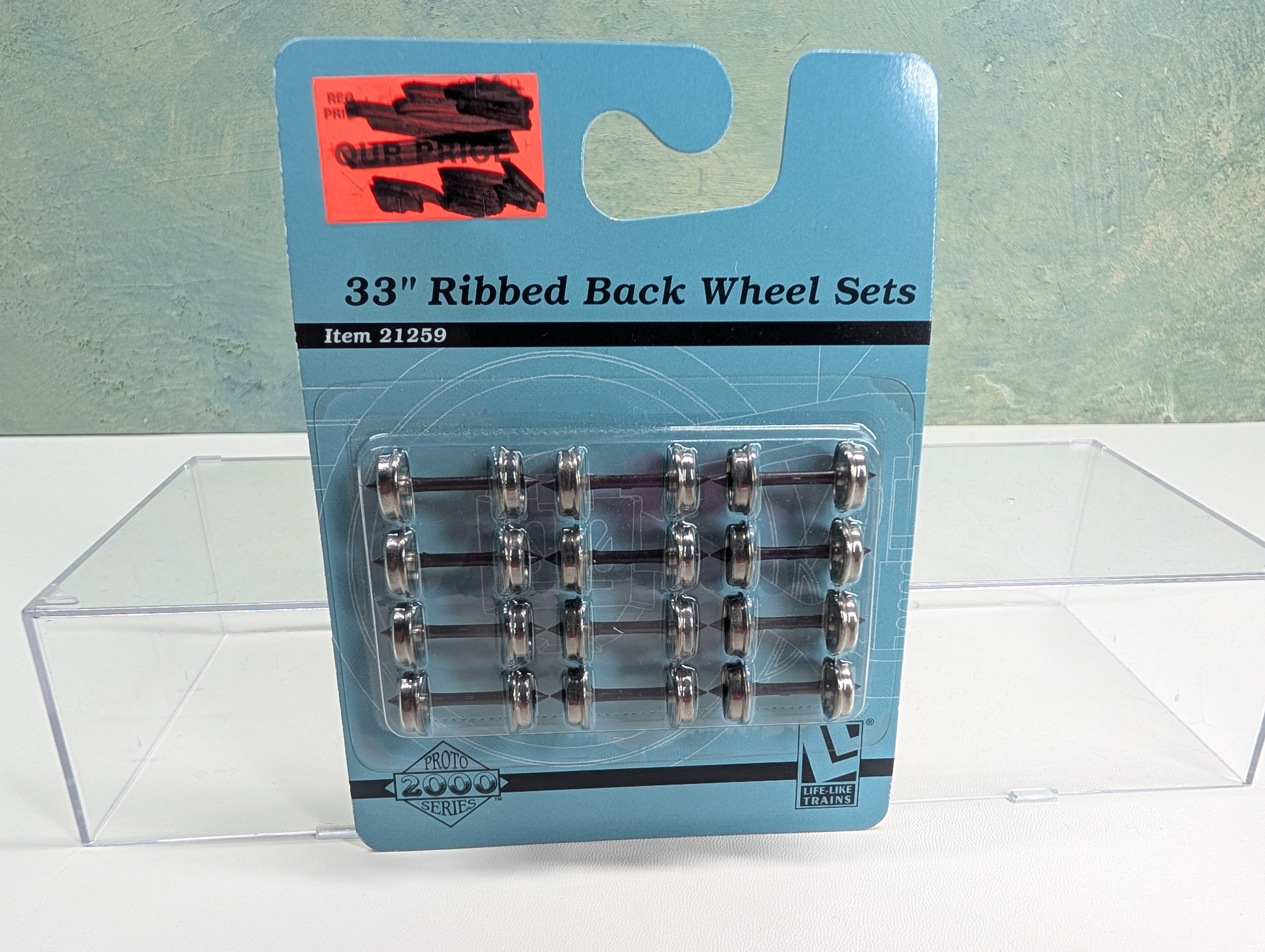 Life-Like 21259 HO Scale 33" Ribbed Back Wheel Sets (12 pcs)