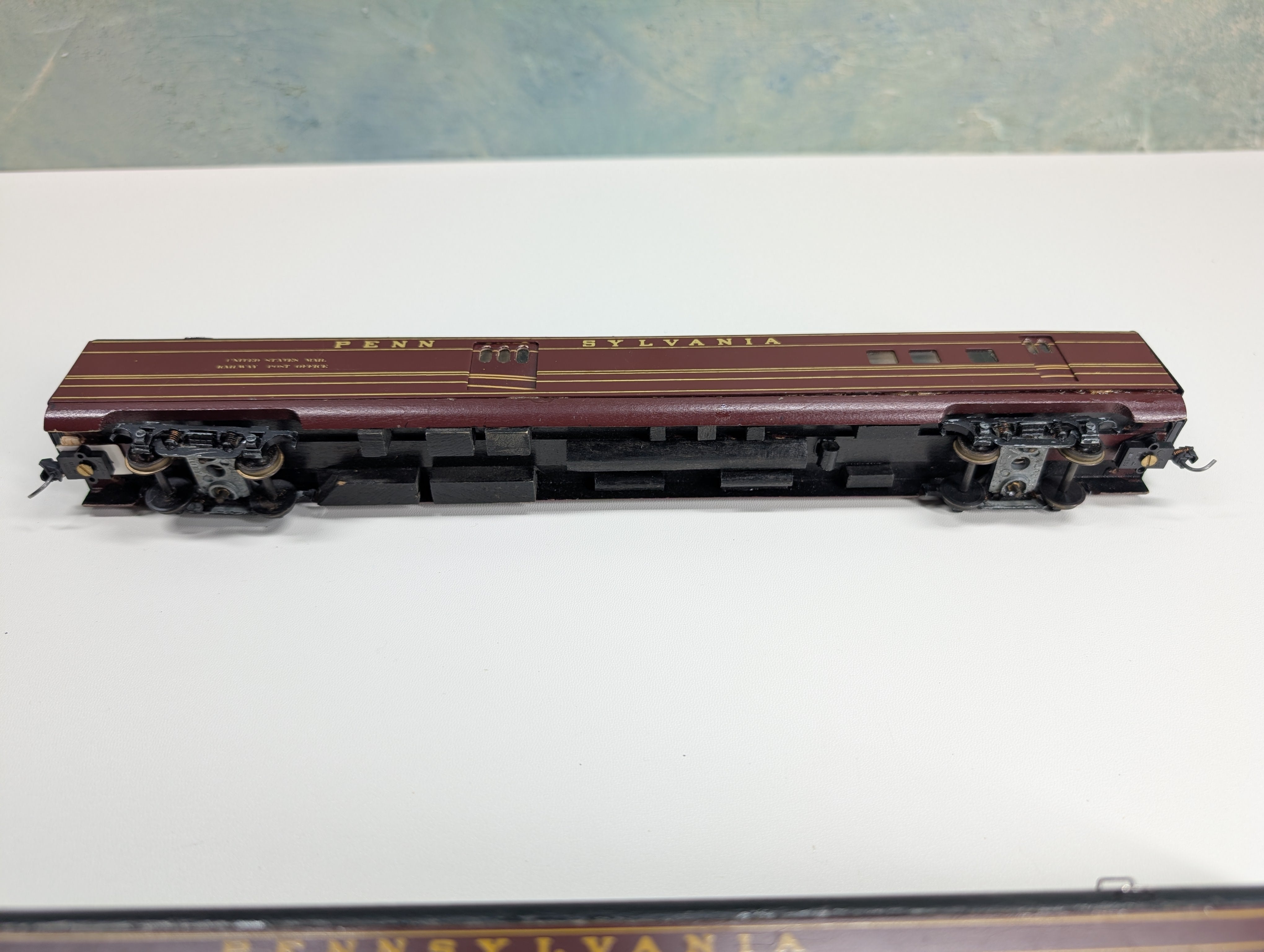 USED American Beauty HO Scale Lot of Wooden Kit Built Passenger Cars Pennsylvania (4 pcs)