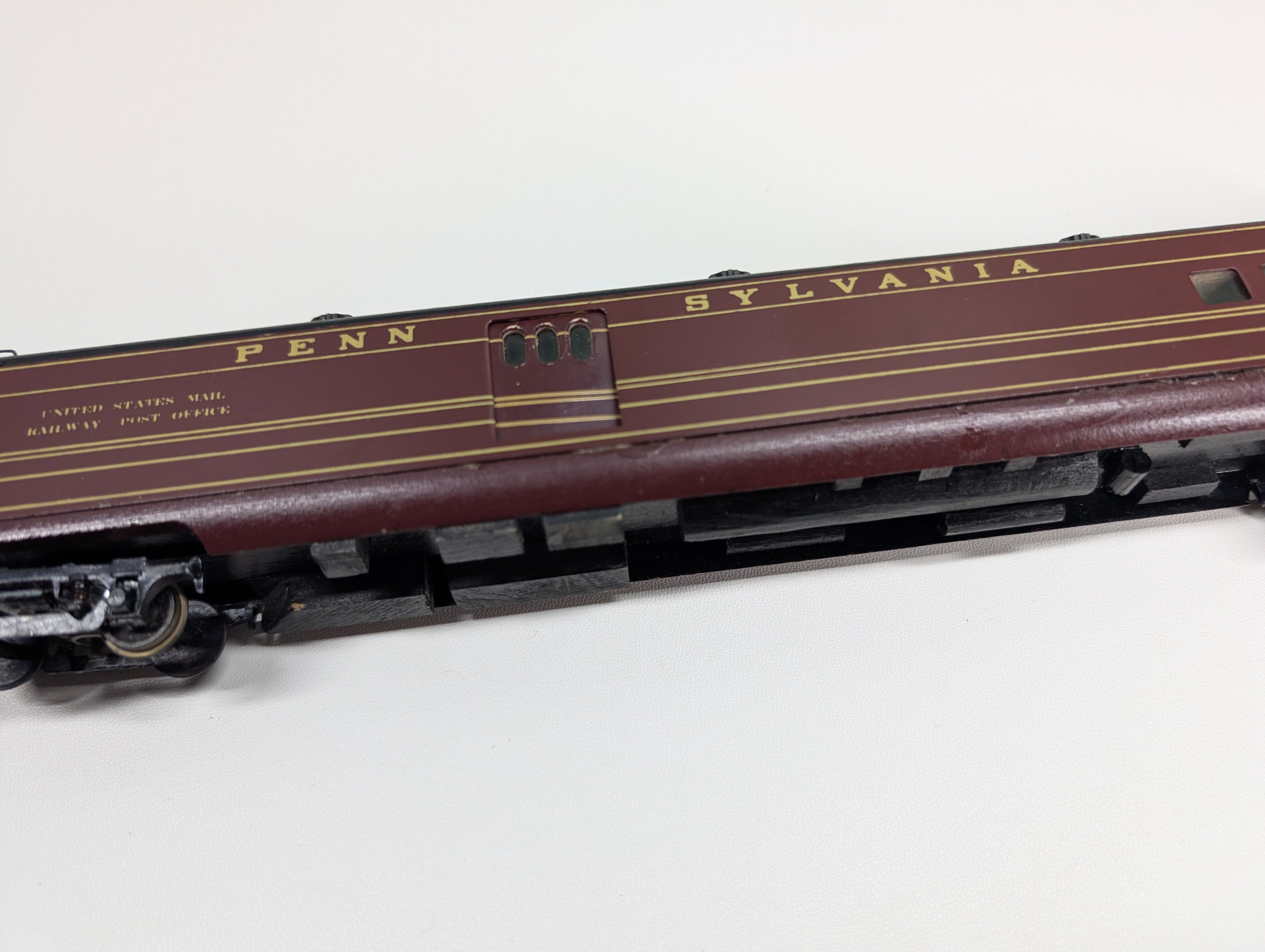 USED American Beauty HO Scale Lot of Wooden Kit Built Passenger Cars Pennsylvania (4 pcs)