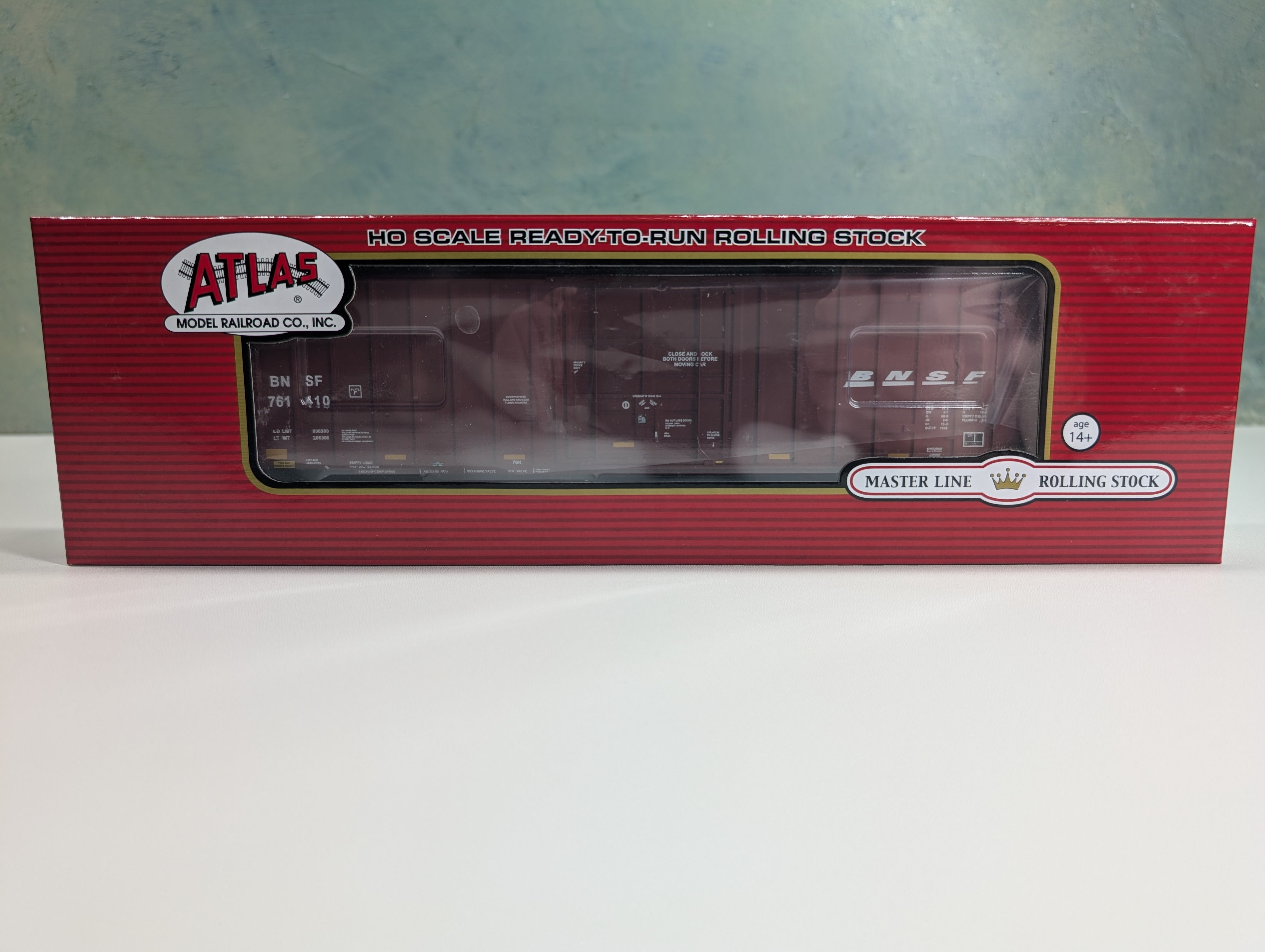 Atlas Master 20005924 HO Scale Gunderson 7538 SD Box Car BNSF #761410 w/ Stripes