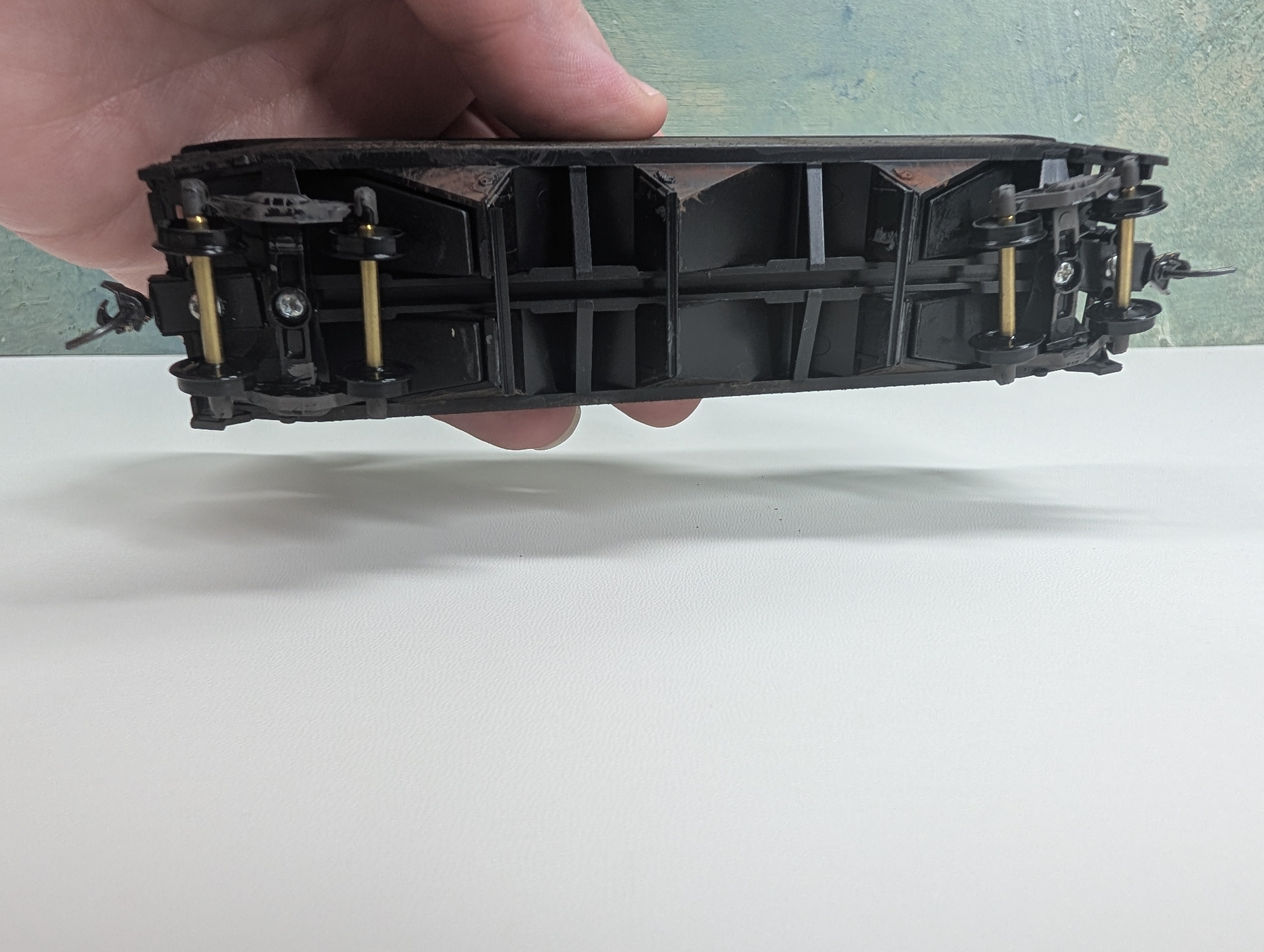 USED Stewart Hobbies HO Scale 3 Bay Open Hopper w/ Coal Load Baltimore and Ohio B&O #435075 Weathering