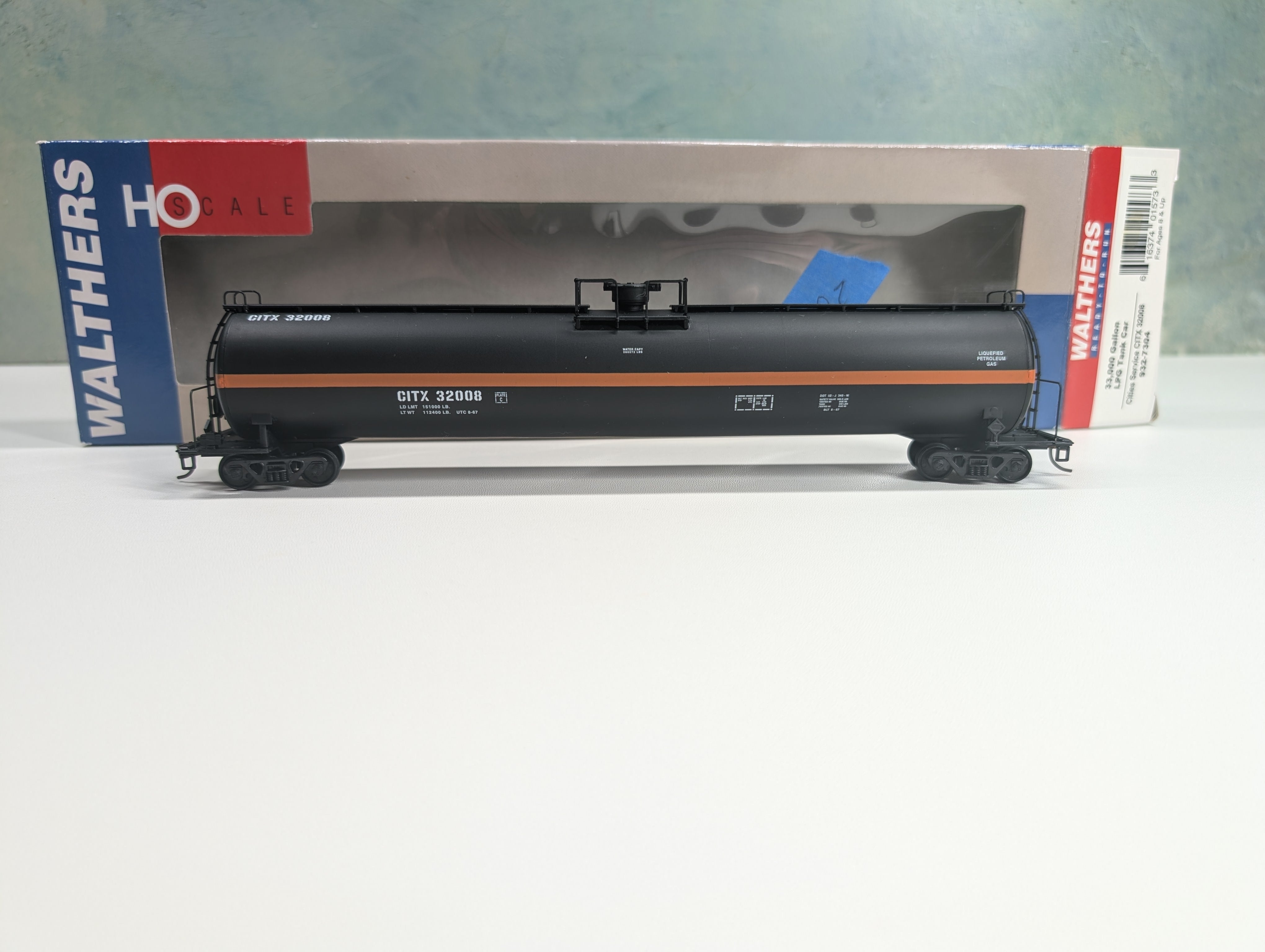 USED Walthers 932-7304 HO Scale 33k Gal LPG Tank Car Cities Service CITX #32008