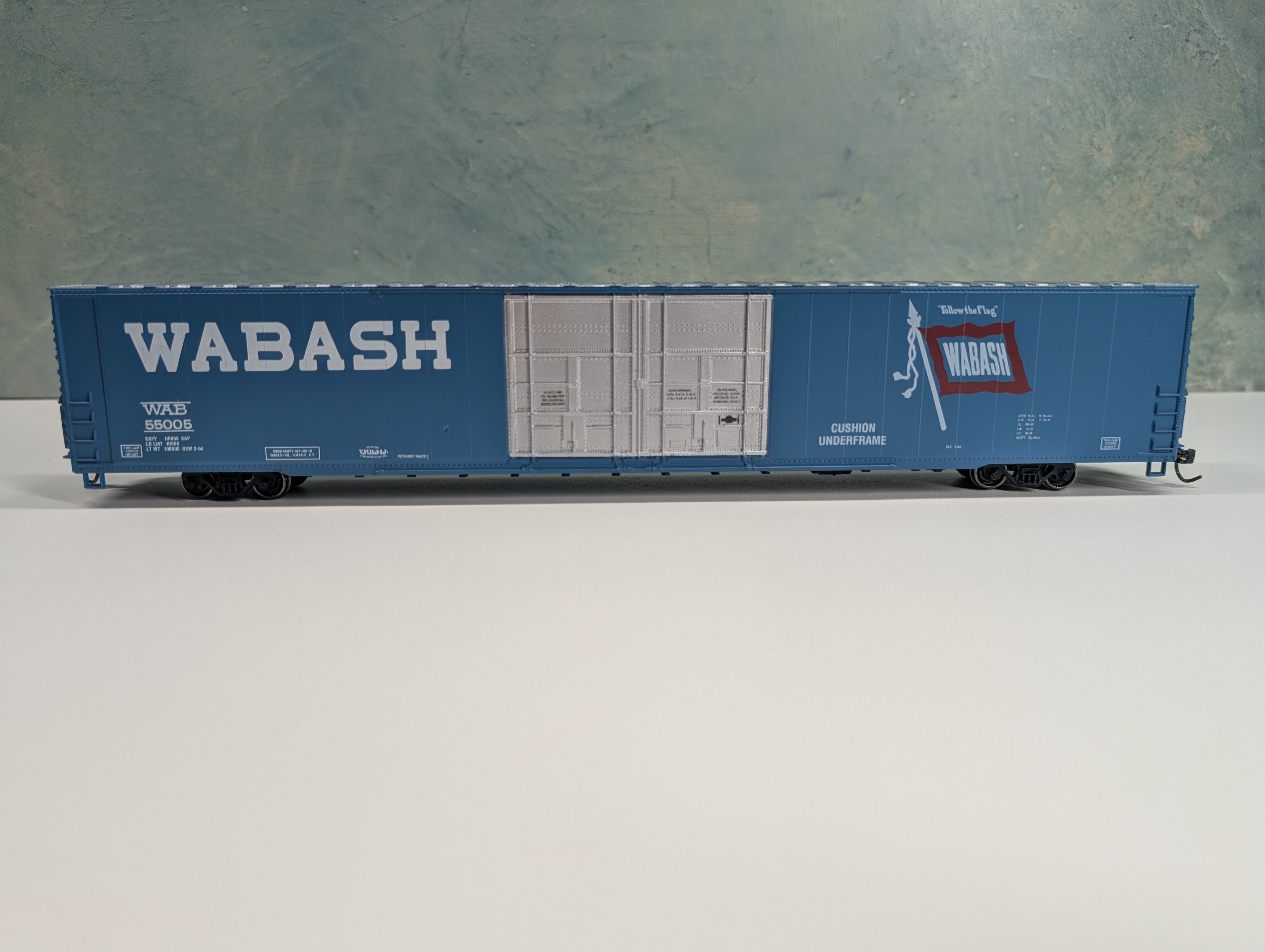 USED Athearn HO Scale 86' HI-Cube Box Car Wabash WAB #55005