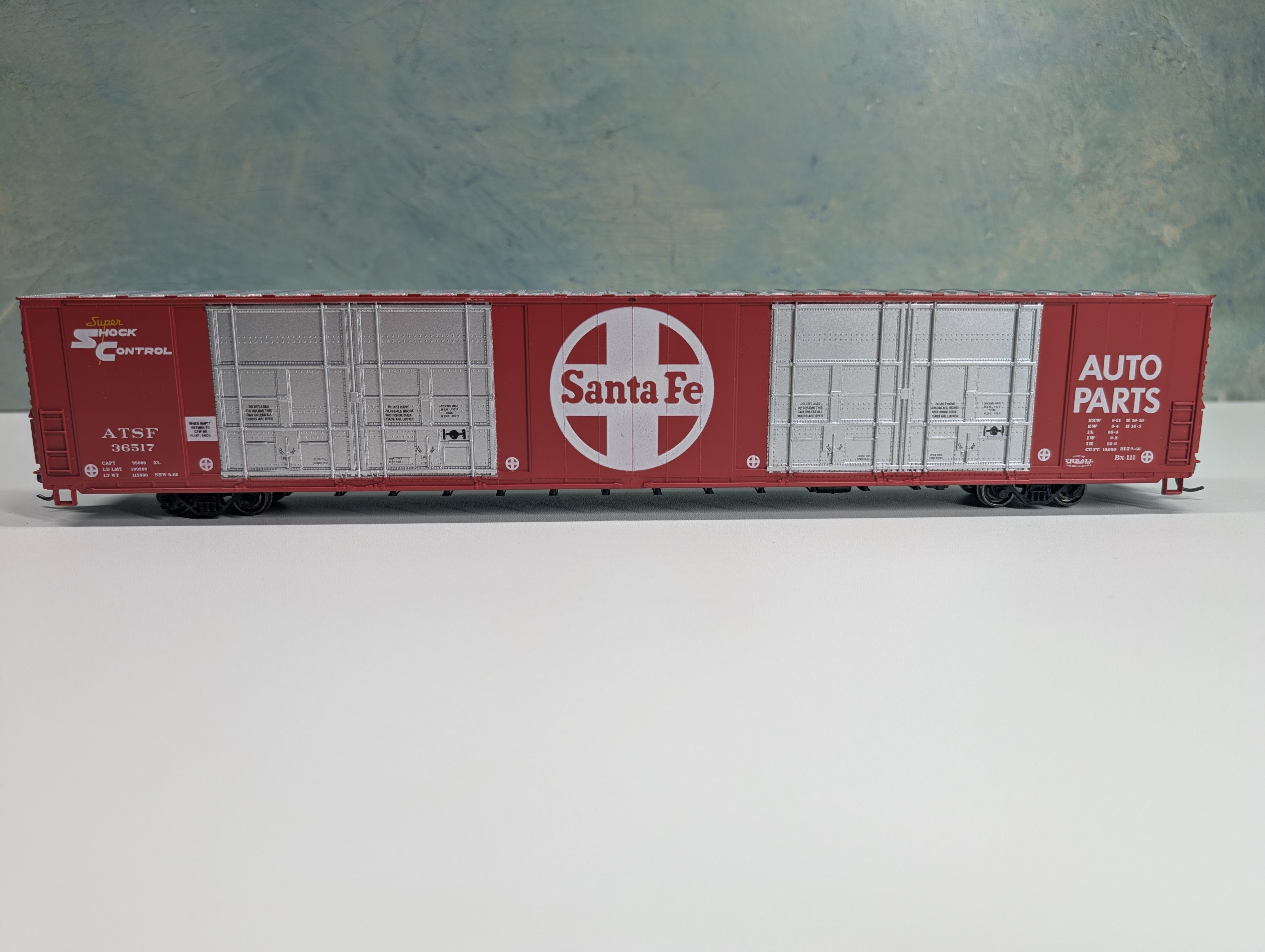 USED Athearn HO Scale 86' HI-Cube Box Car Santa Fe ATSF #36517
