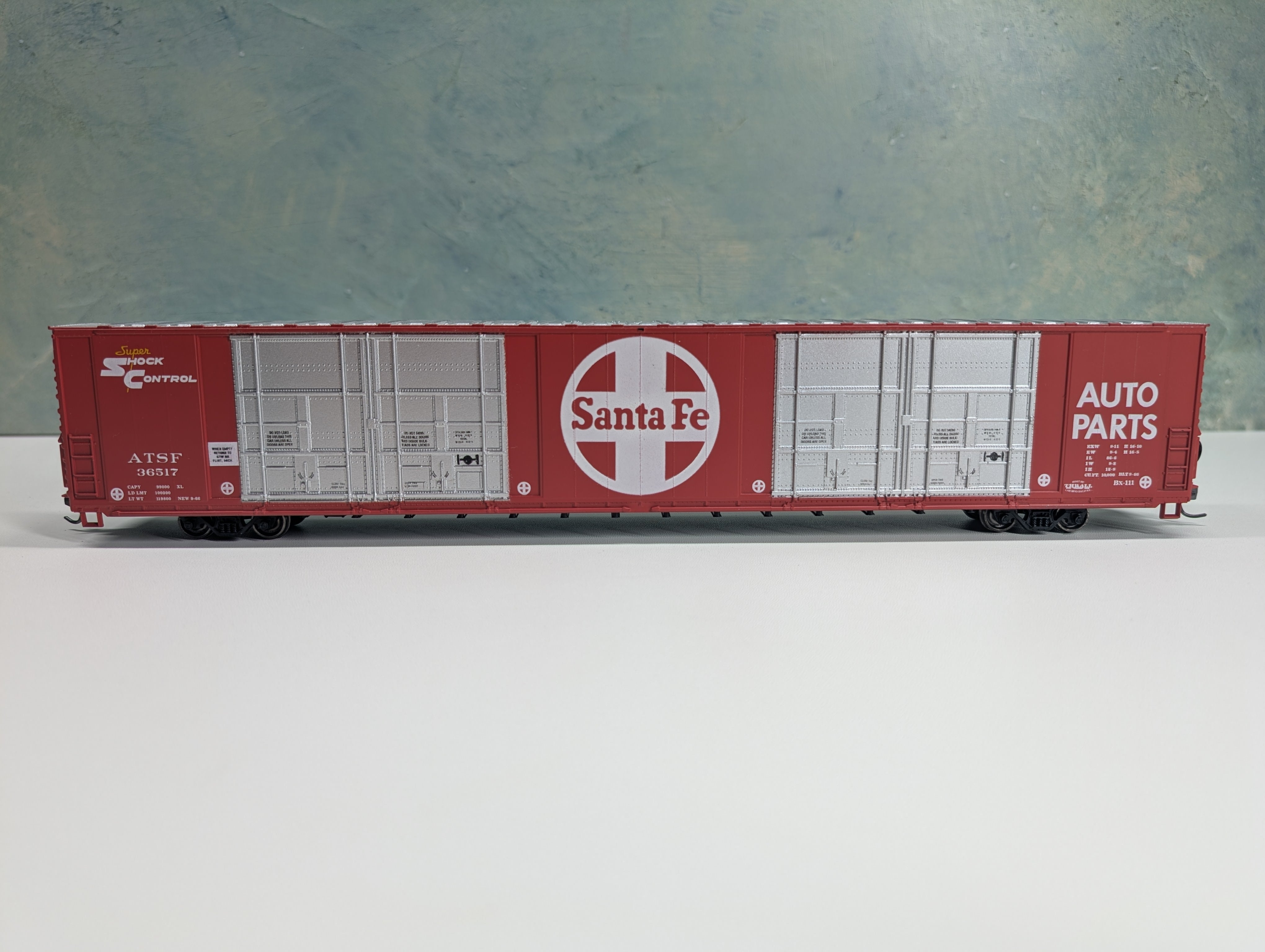 USED Athearn HO Scale 86' HI-Cube Box Car Santa Fe ATSF #36517