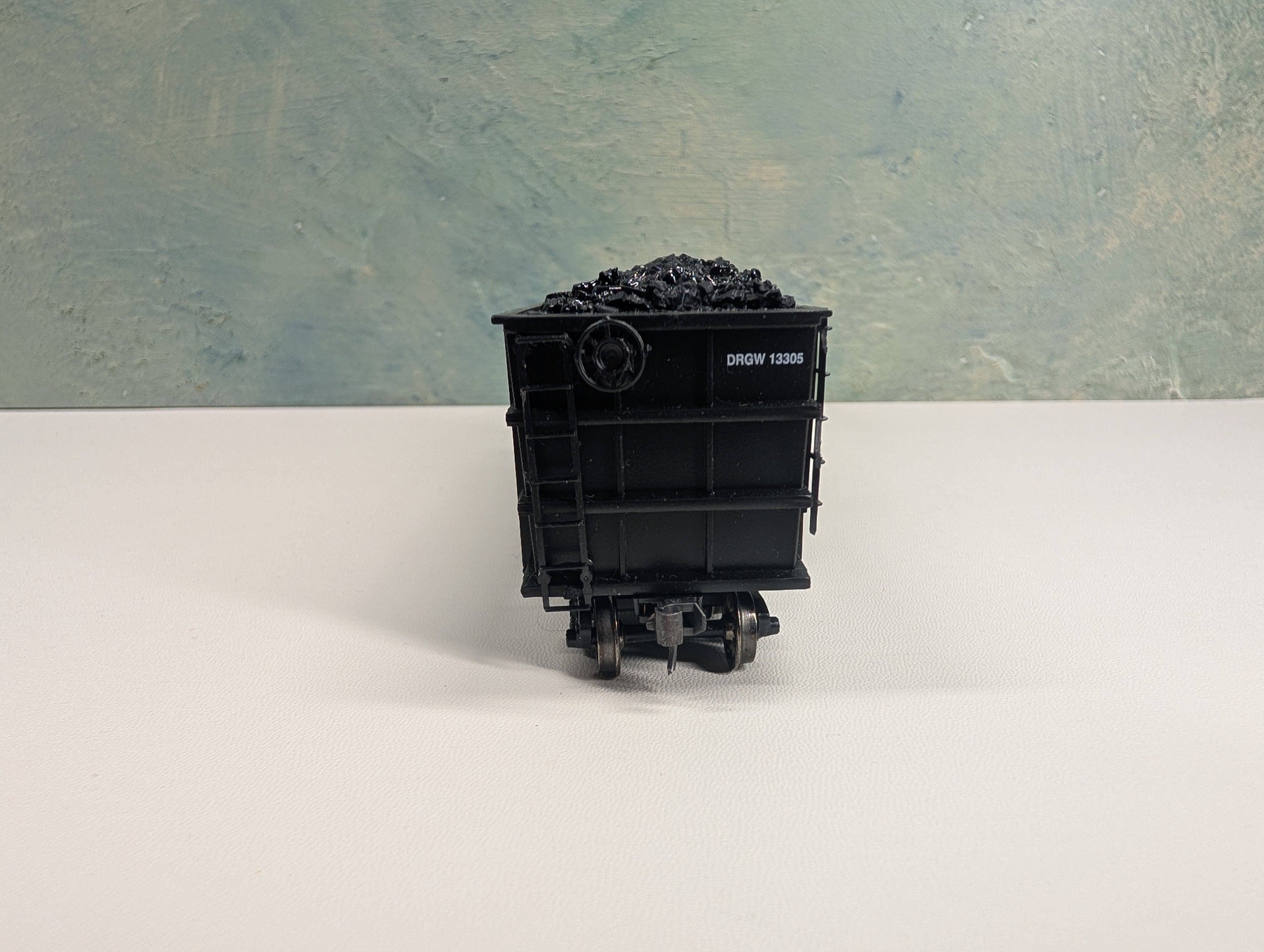 USED Roundhouse HO Scale Thrall Hi-Side Gondola w/ Coal Load Rio Grande DRGW #13305