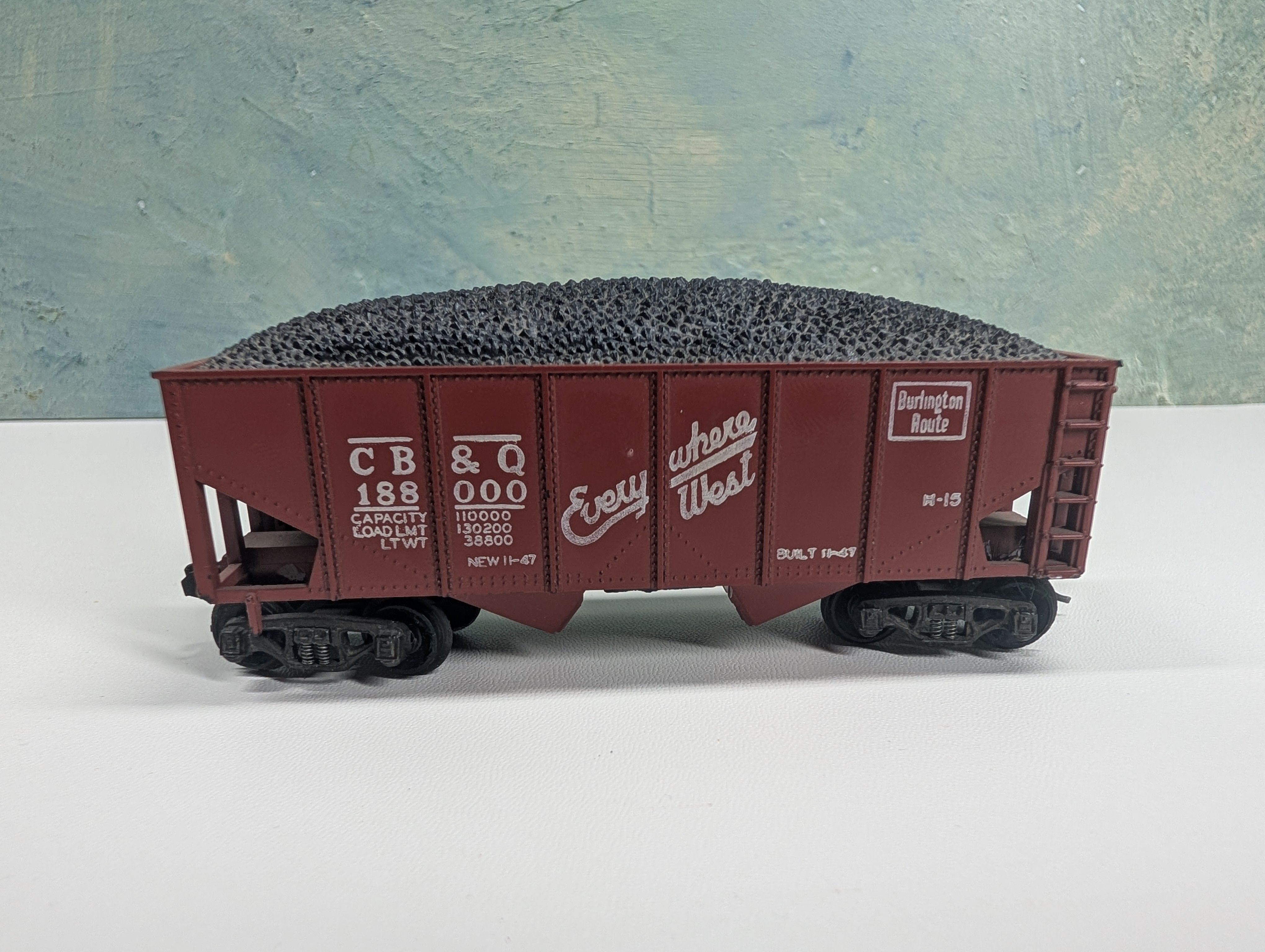 USED Varney HO Scale 2 Bay Coal Hopper CB&Q #188000