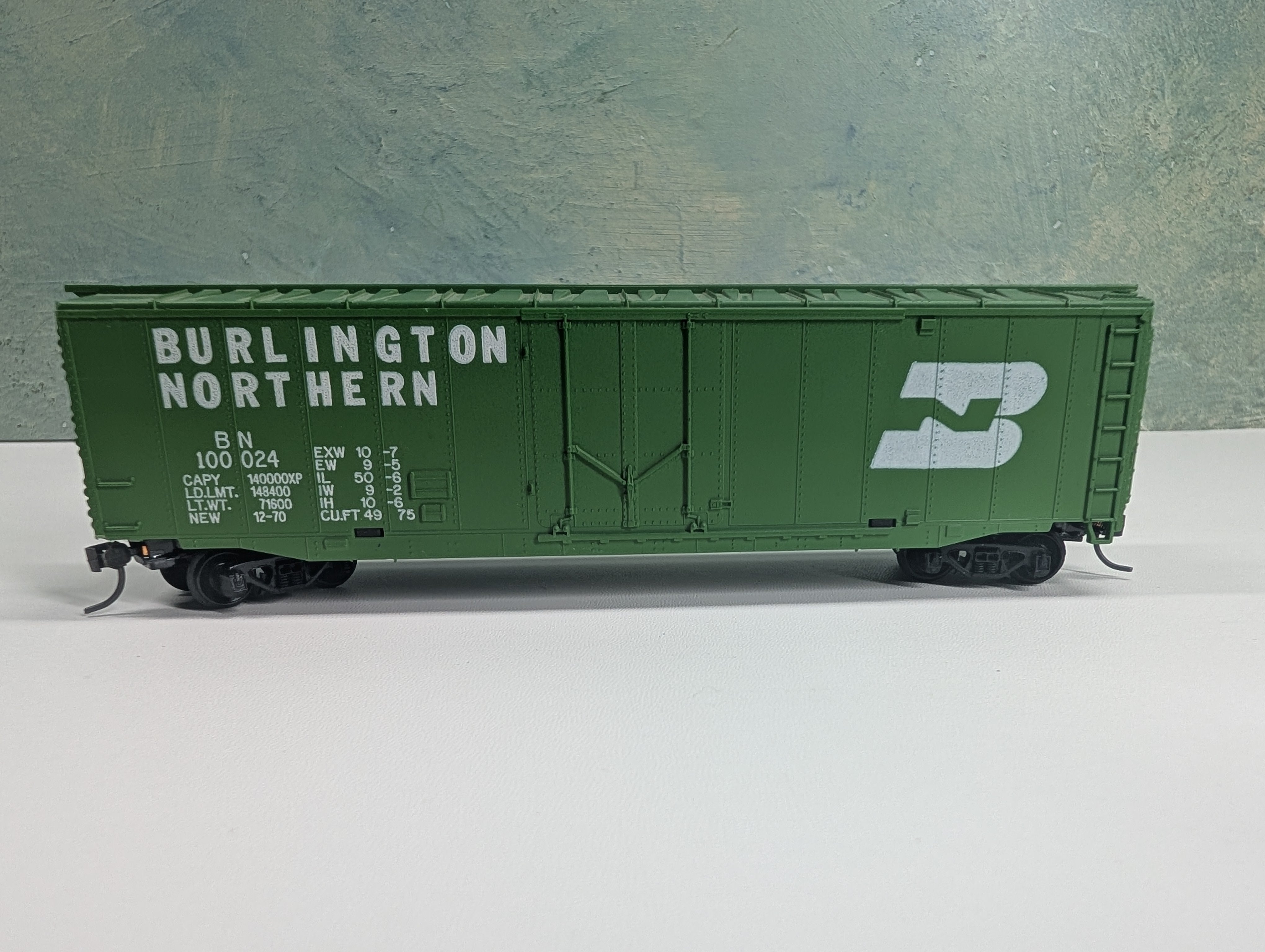 USED Tyco HO Scale 50' Box Car Burlington Northern BN #100024
