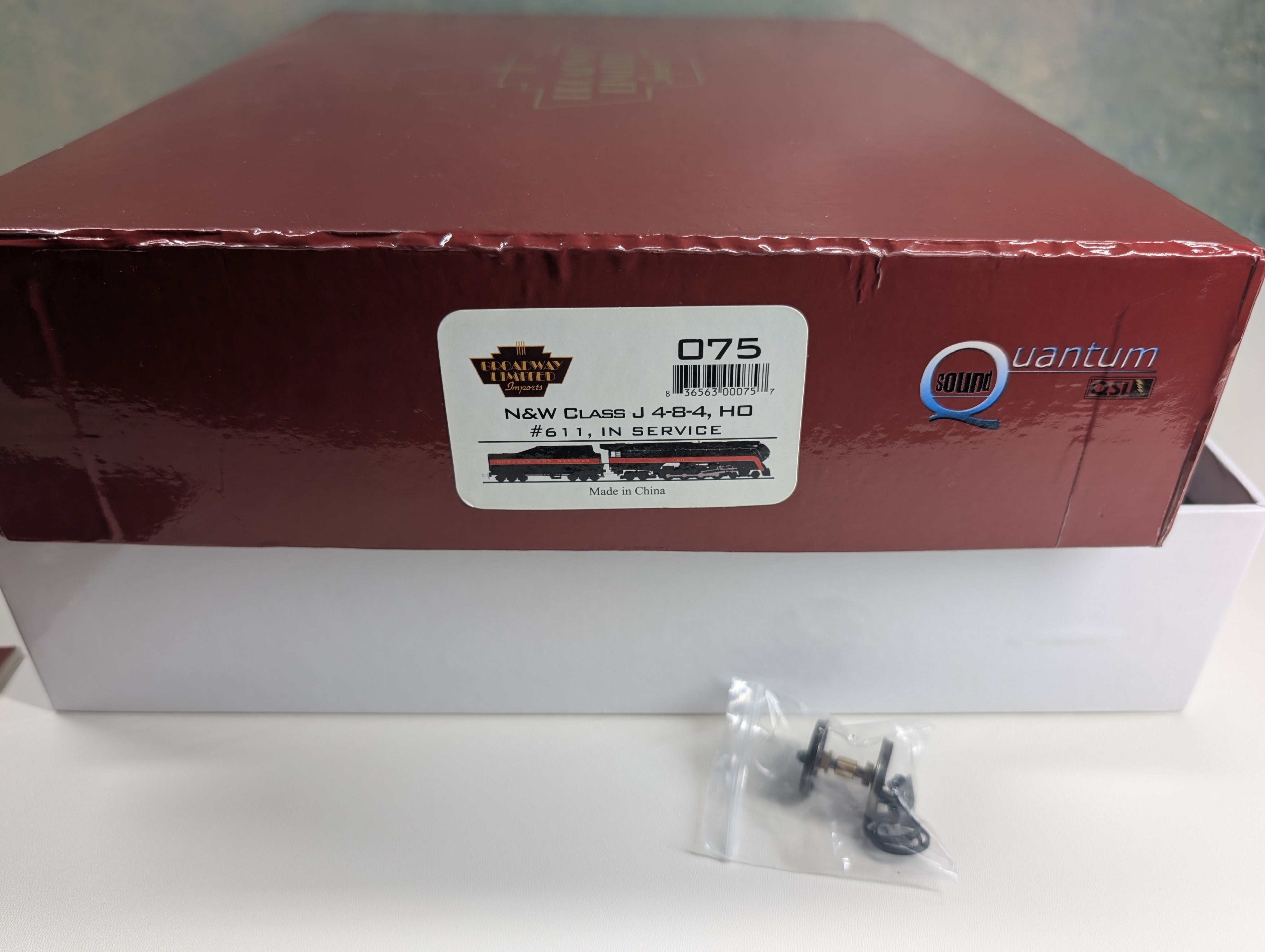 USED Broadway Limited #075 HO Scale Empty Box and Manual for N&W Class J 4-8-4 Steam Locomotive #611