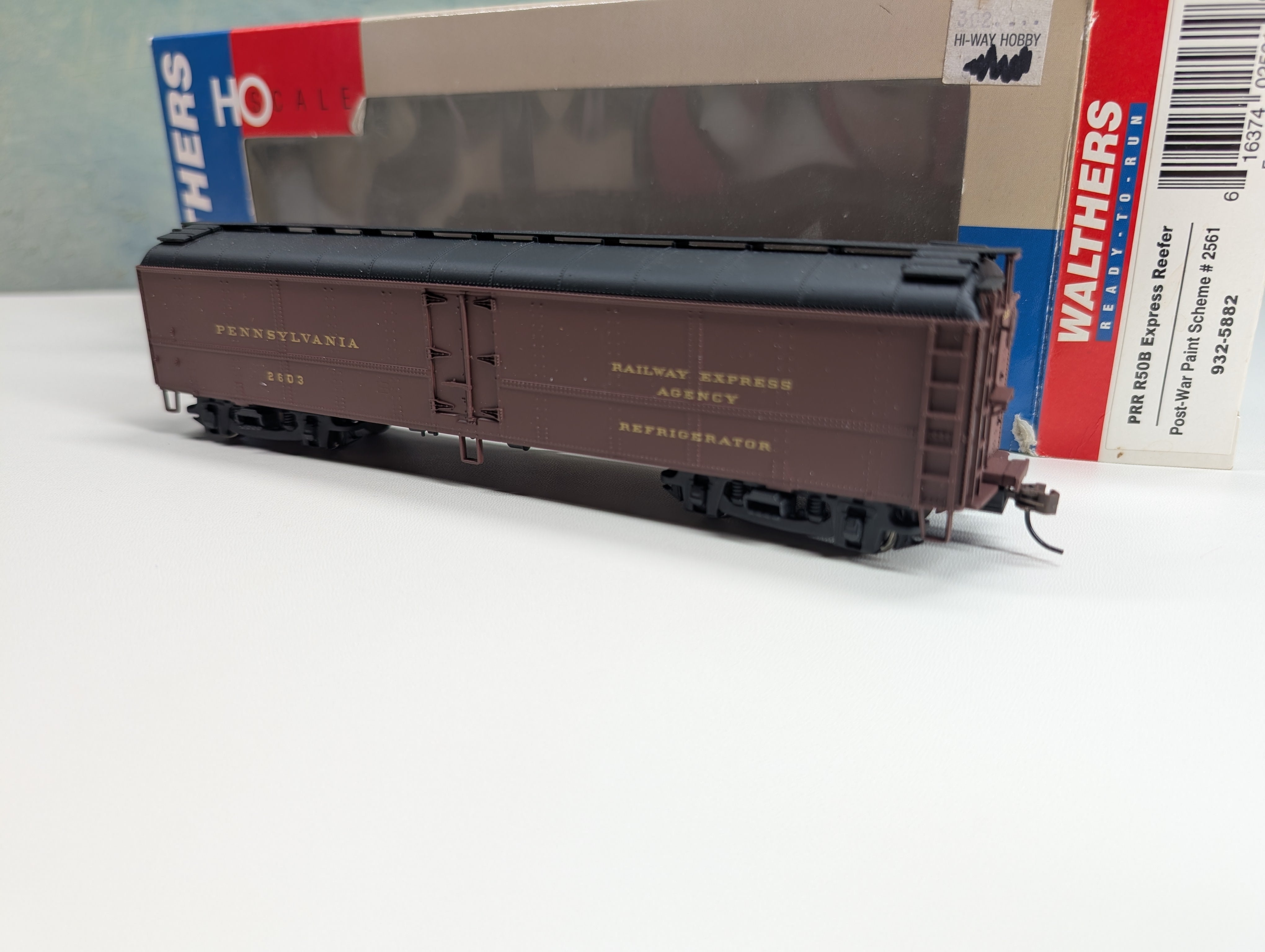 USED Walthers 932-5882 HO Scale R50B Express Reefer Post War Scheme Pennsylvania Railway Express Agency #2603
