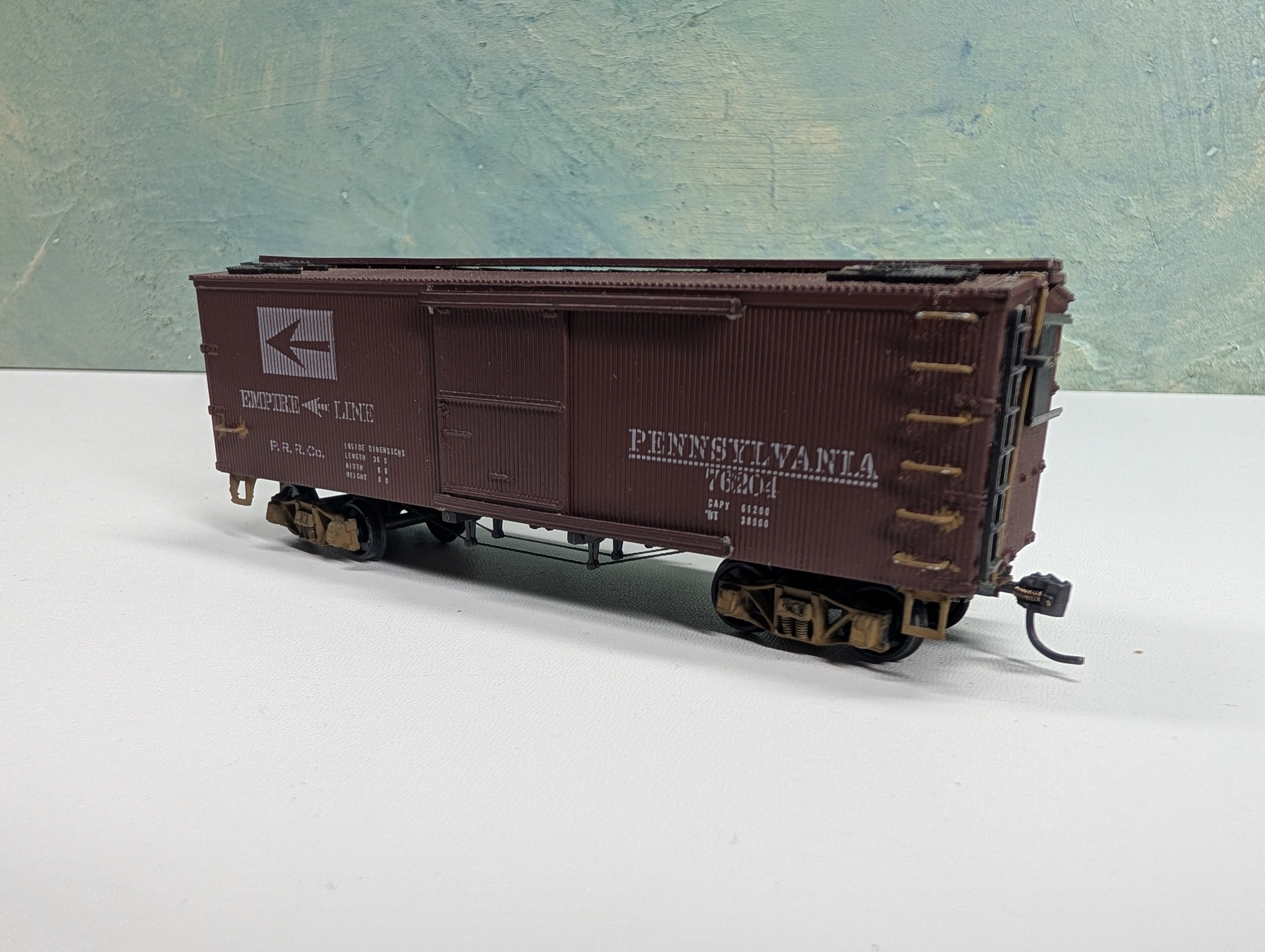 USED Roundhouse HO Scale 37' Wooden Reefer Pennsylvania PRR #76201 Empire Line