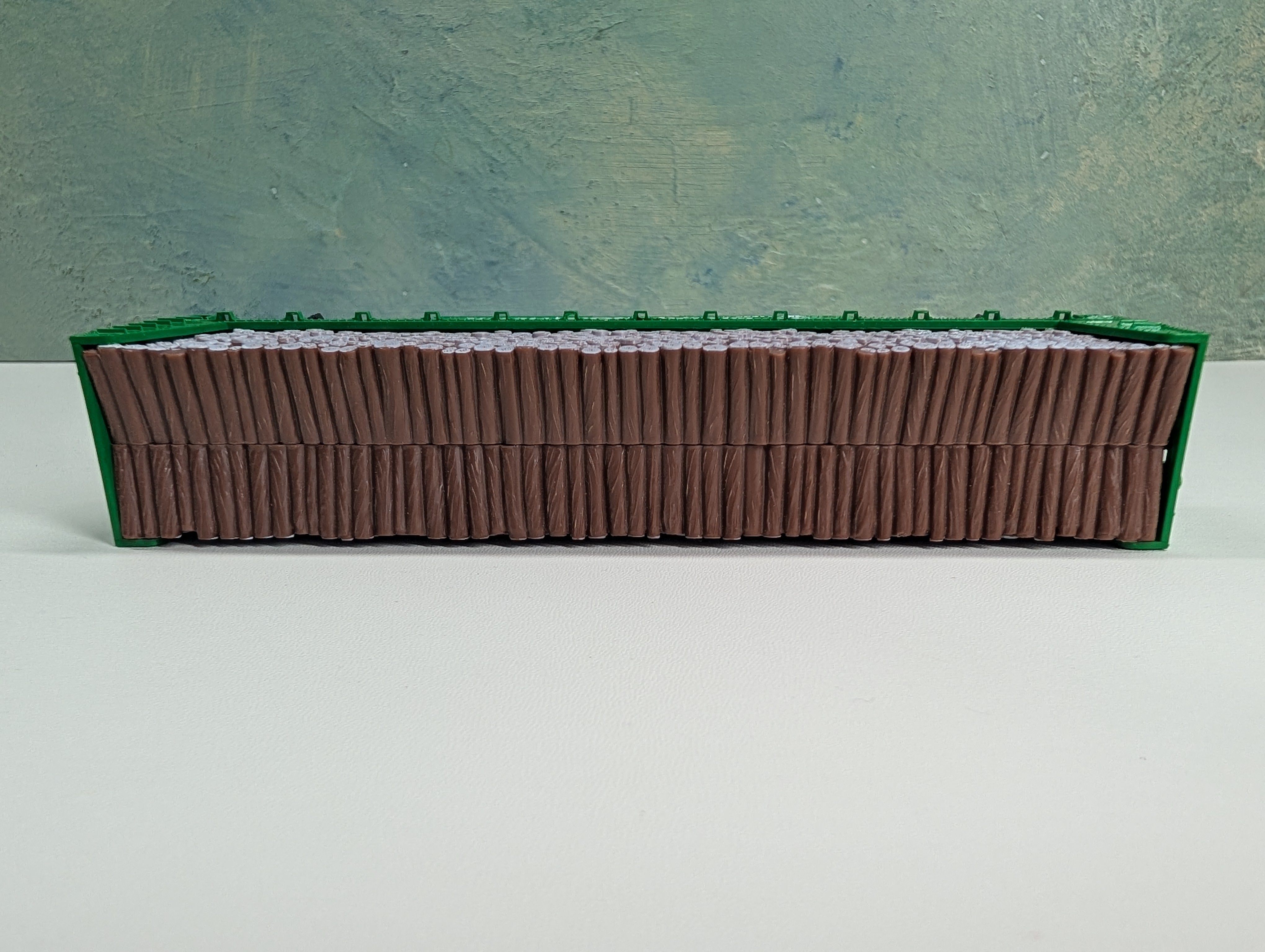 USED Tyco HO Scale Bulkhead Flat Car Great Northern