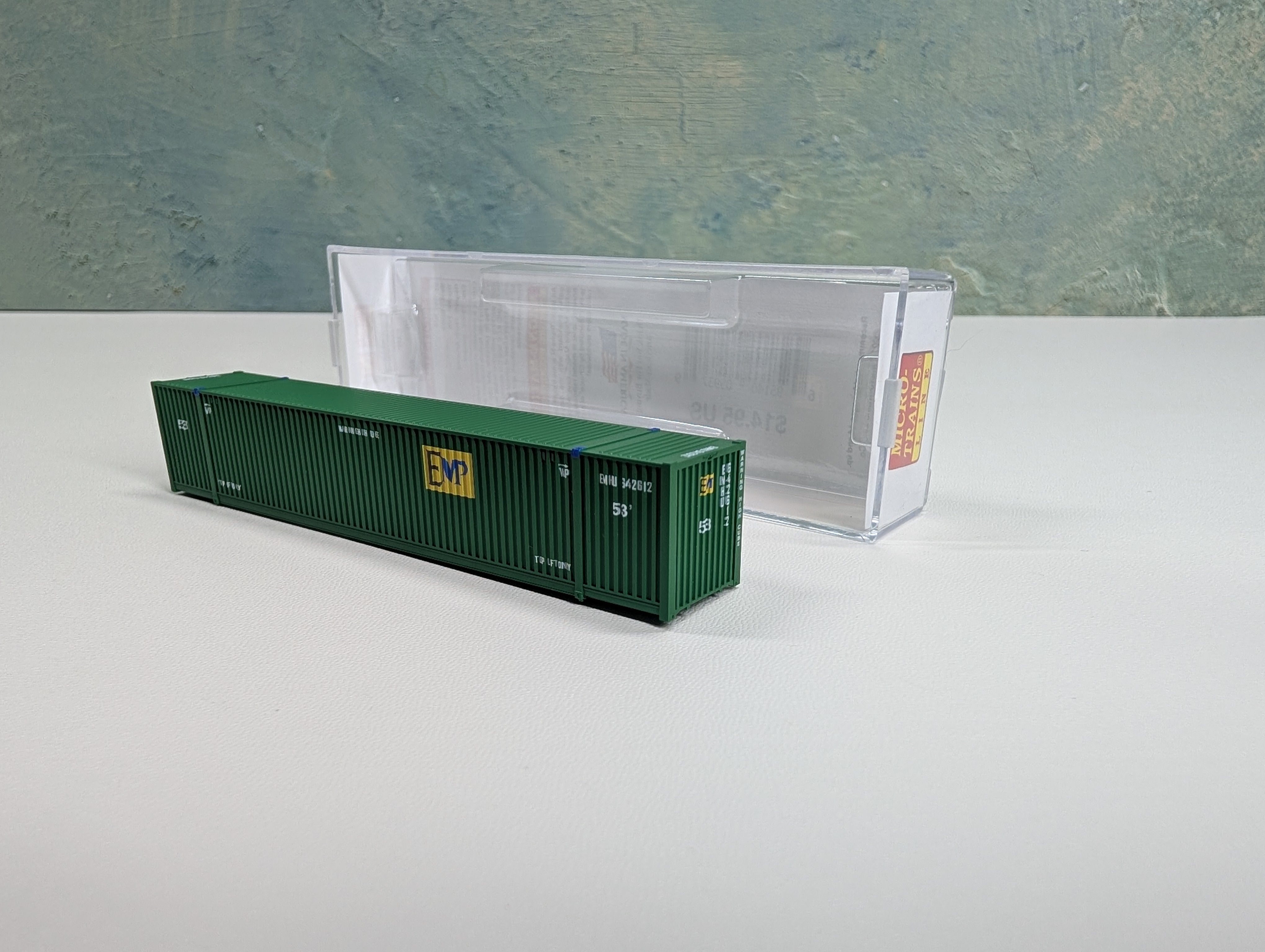 Container Train Toy USED Micro-Trains 46900050 N Scale 53' Corrugated Container EMP