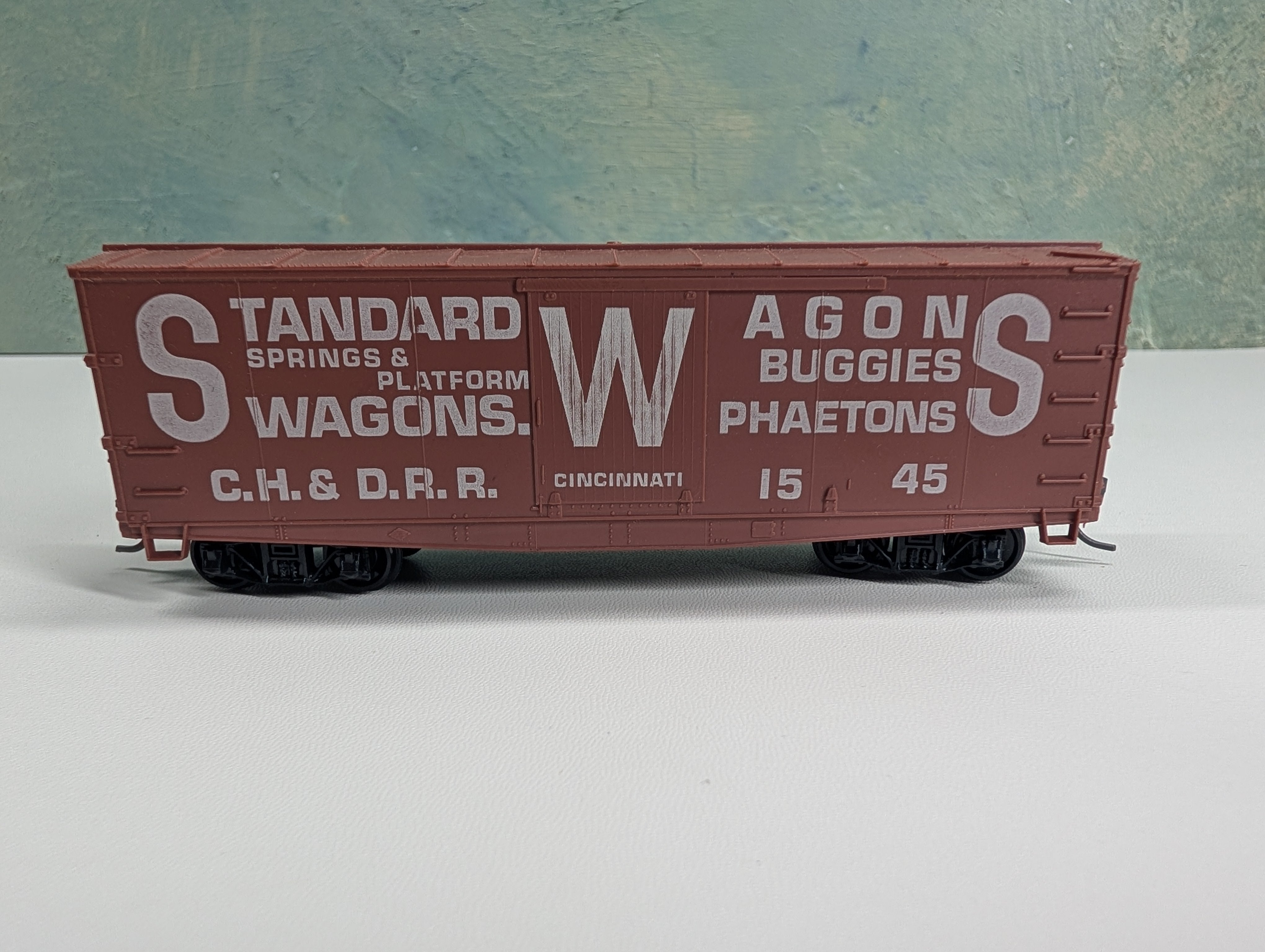 USED Roundhouse HO Scale Old Time Billboard Box Car Standard Wagons CH&DRR #1545