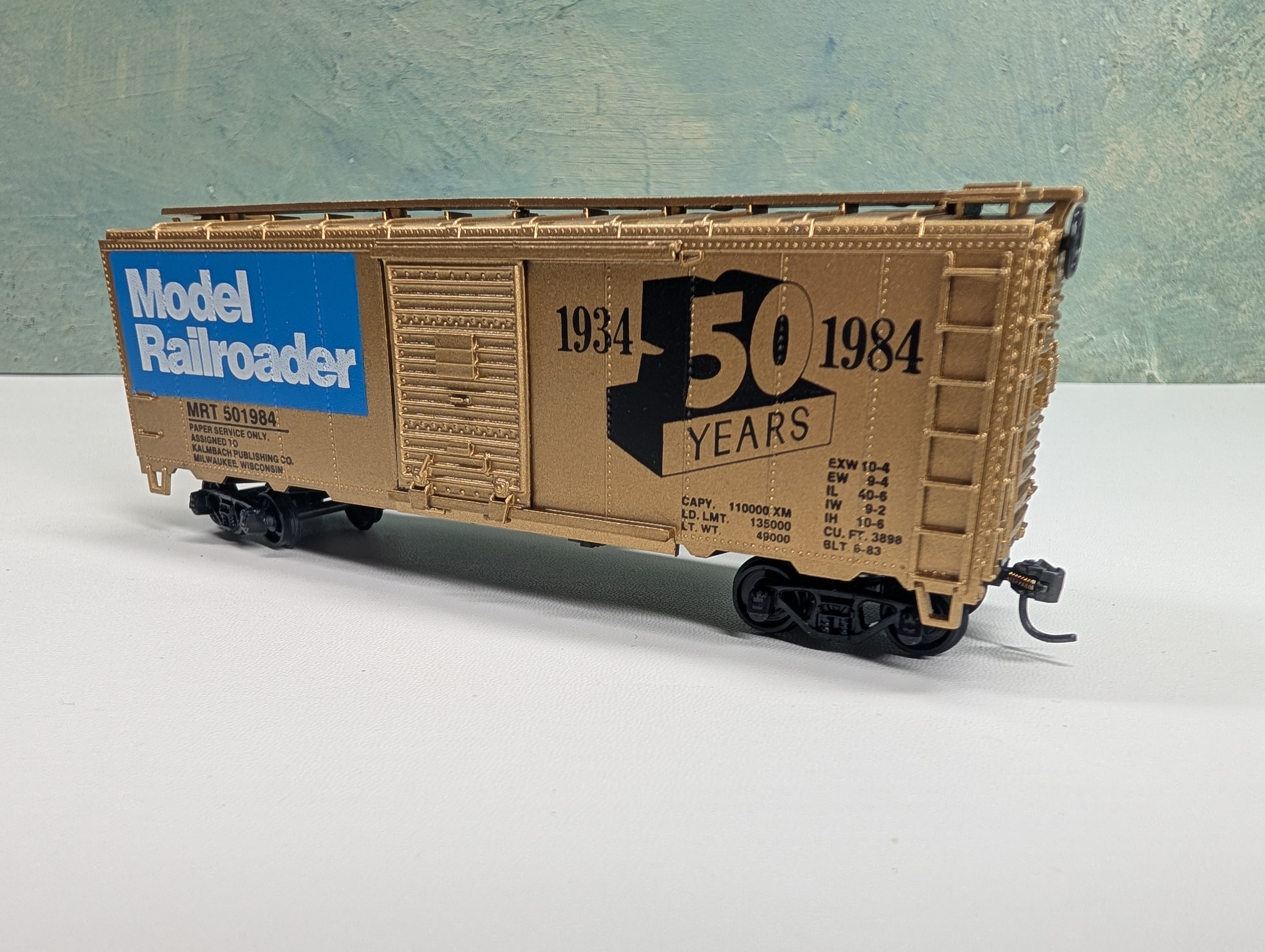 USED Athearn HO Scale 40' Box Car Model Railroader Anniversary Car MRT #501984