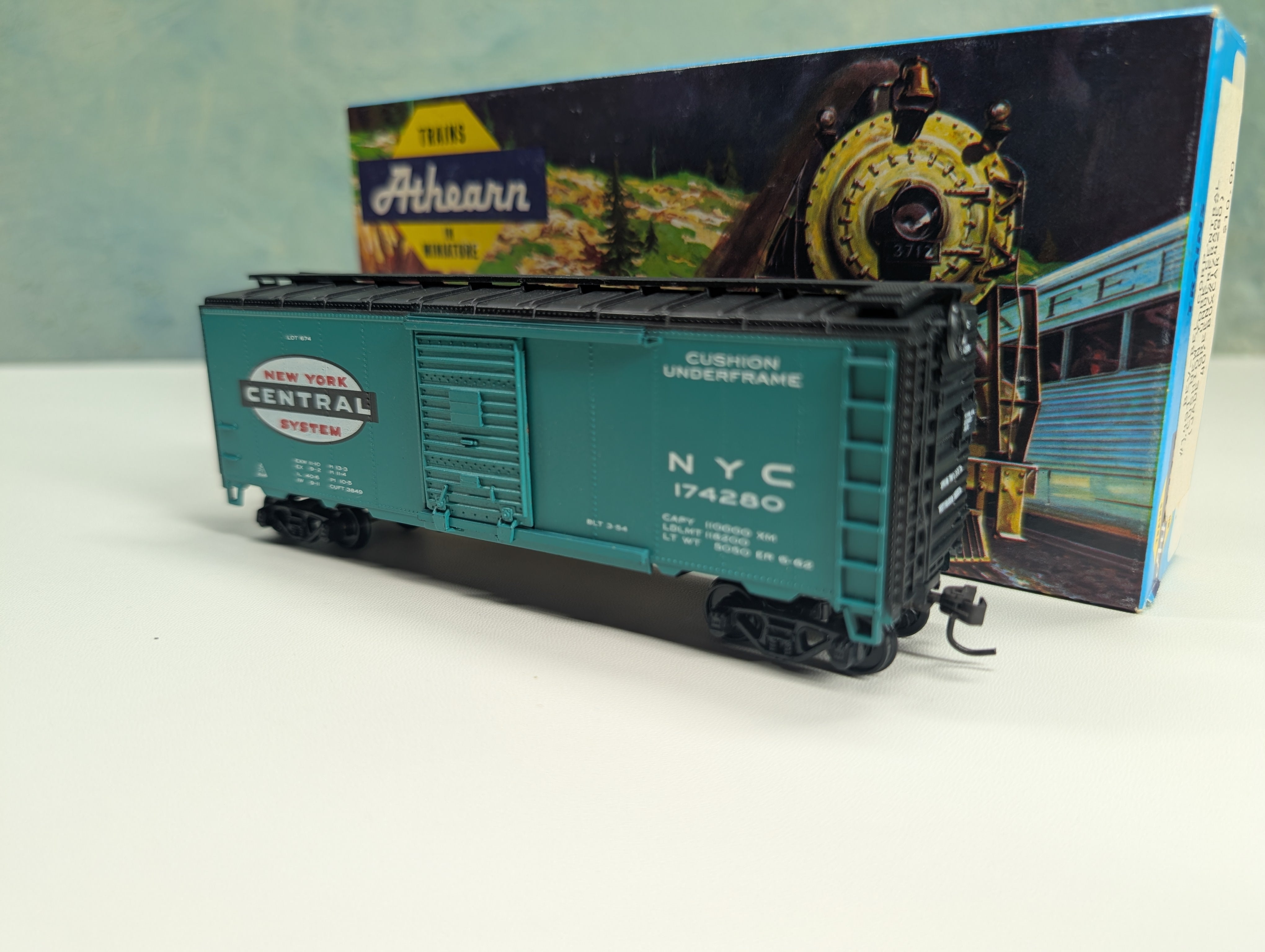 USED Athearn HO Scale 40' Box Car New York Central NYC #174280 Bev-Bel