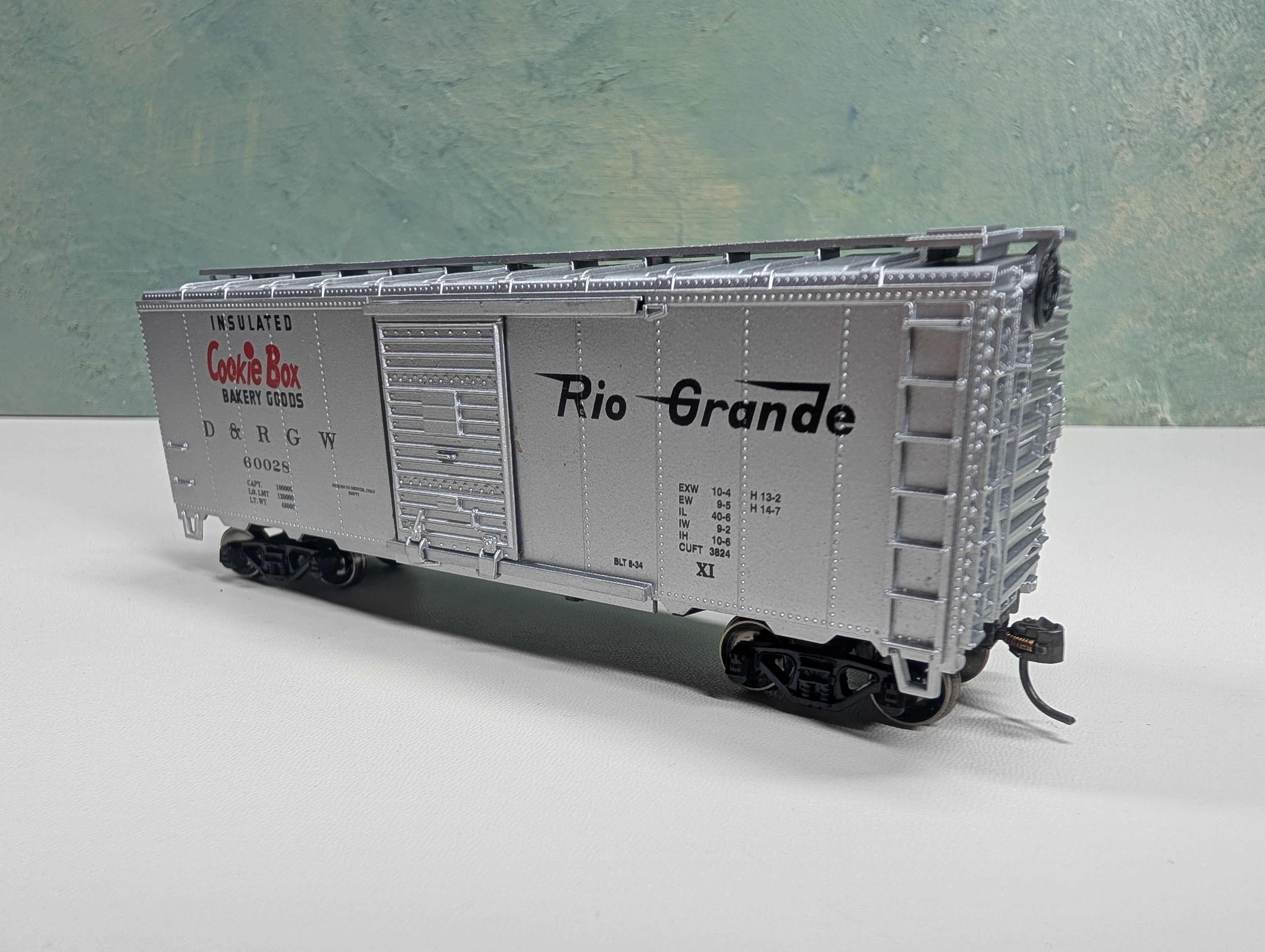 USED Athearn HO Scale 40' Box Car Rio Grande D&RGW #60028 Metal Wheels