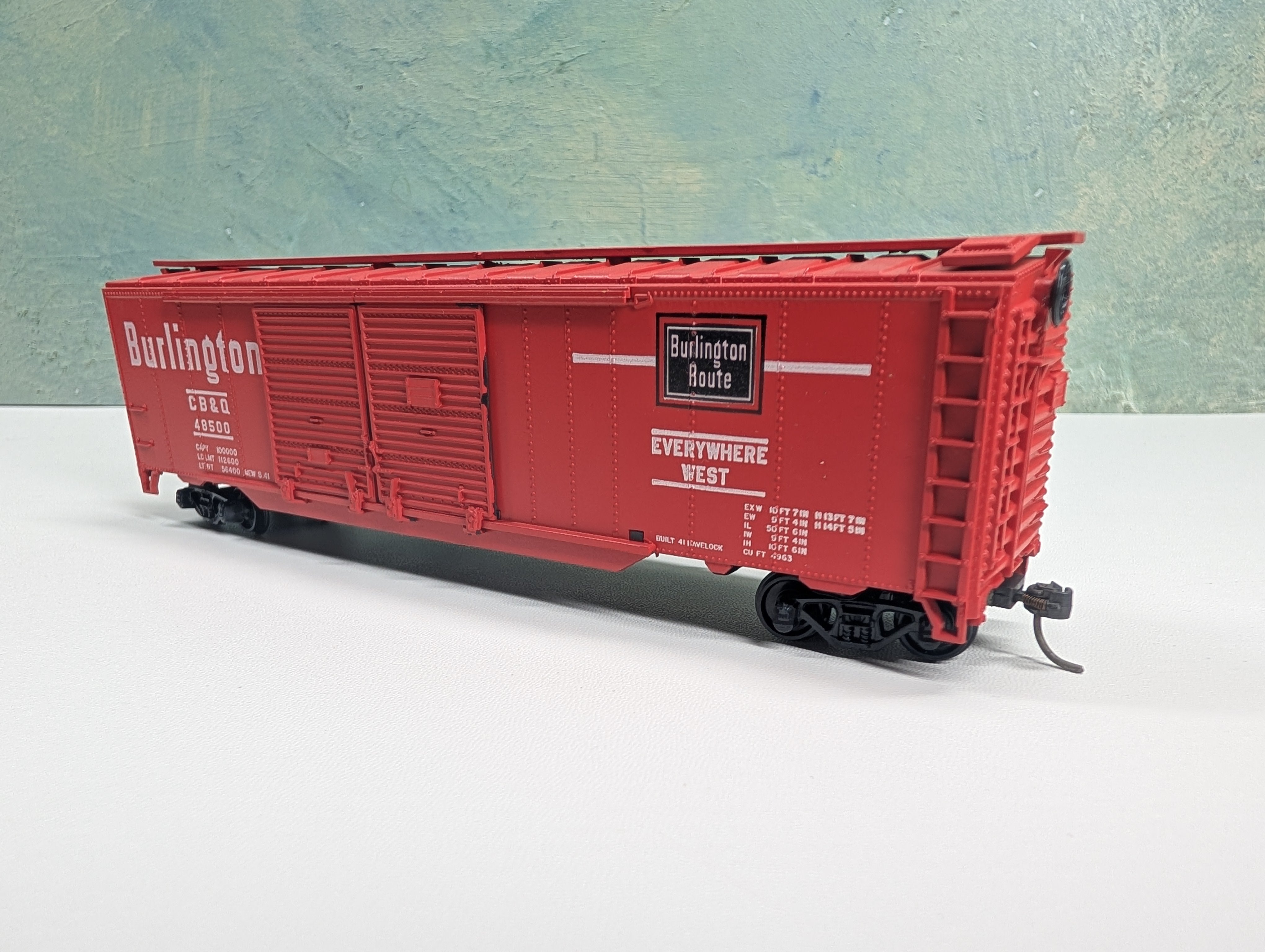 USED Athearn HO Scale 50' DD Box Car Burlington CB&Q #45800