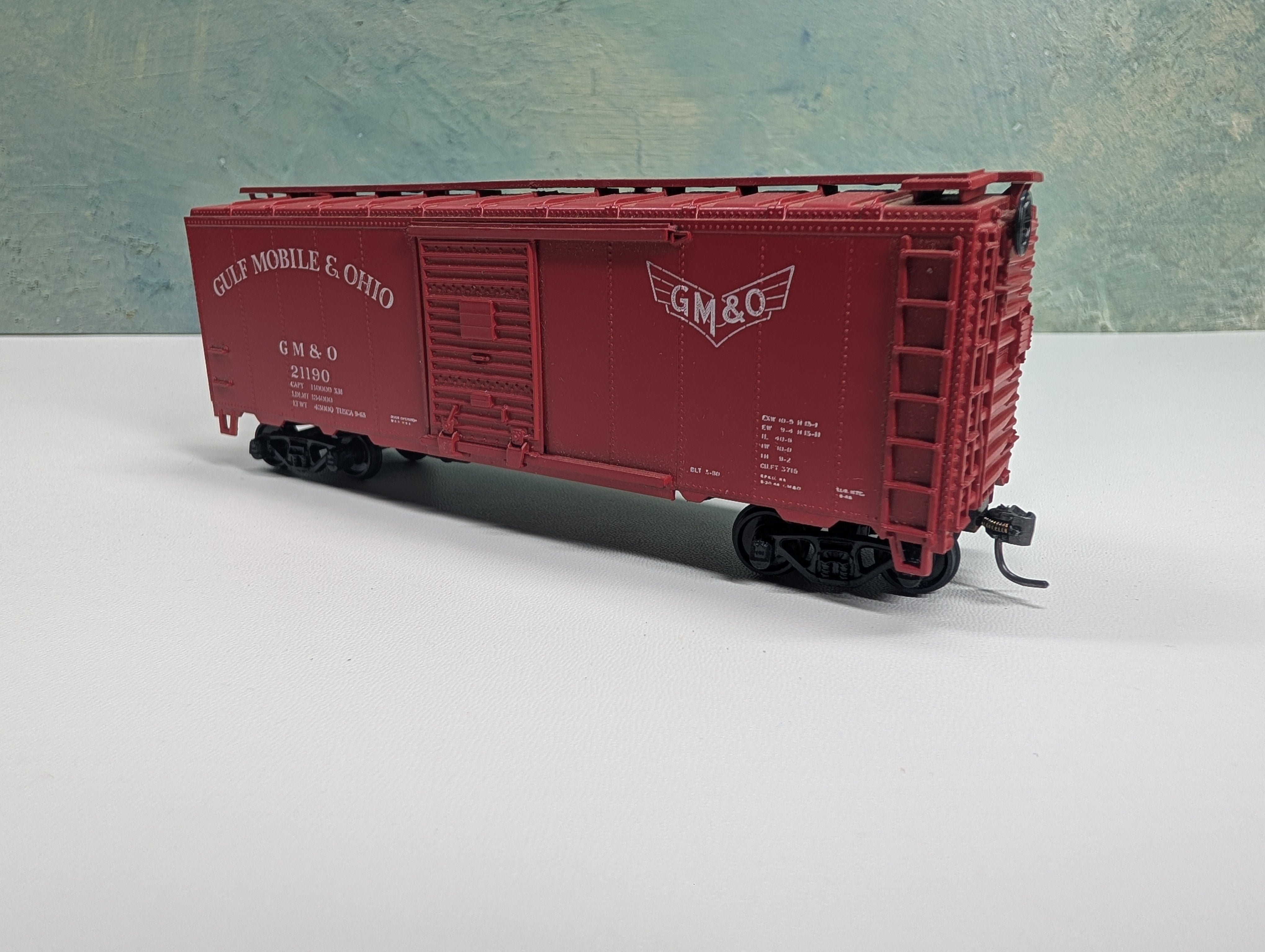 USED Athearn HO Scale 40' Box Car Gulf Mobile & Ohio GM&O #21190