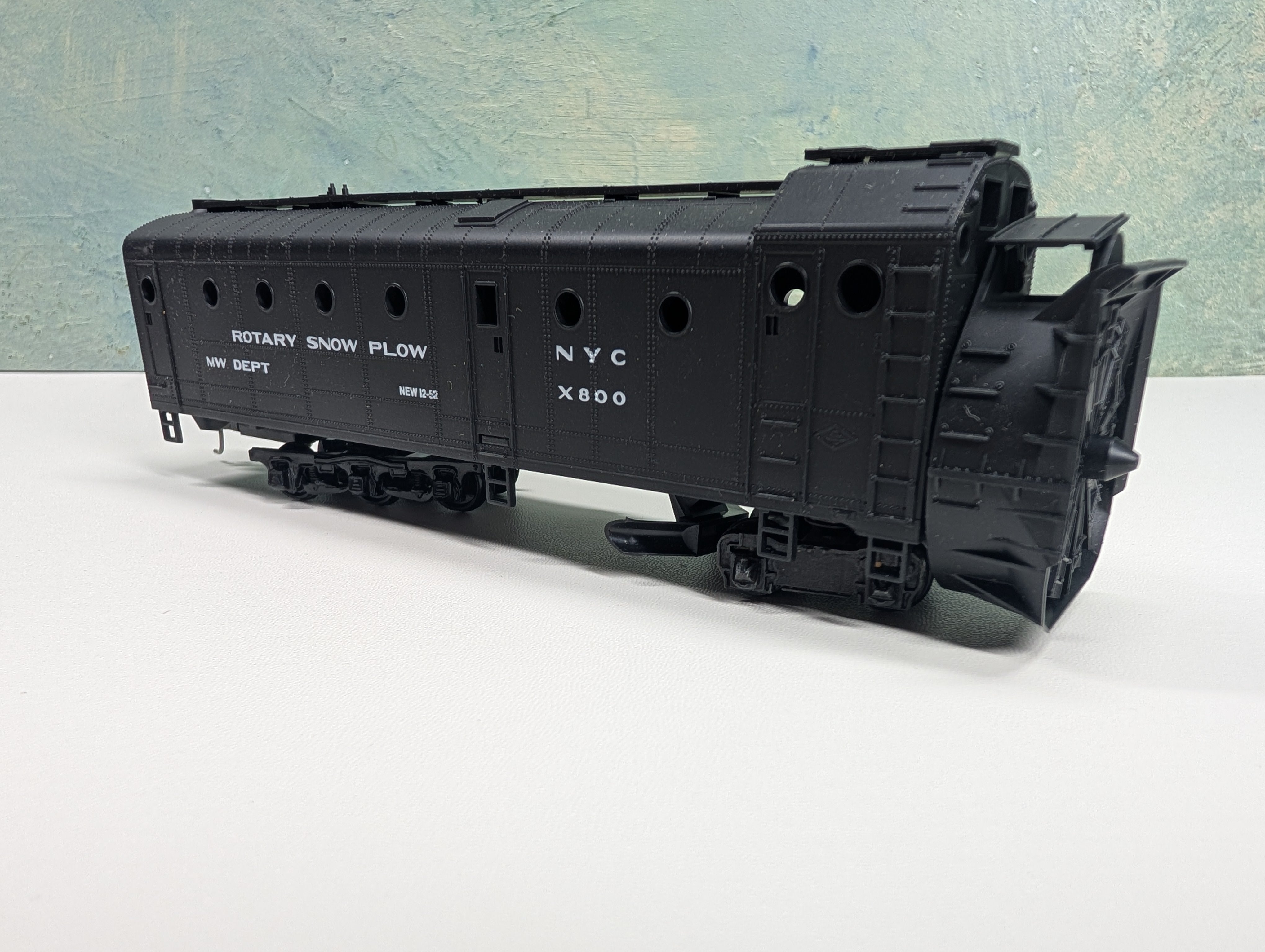 USED Athearn 1197 HO Scale Rotary Snow Plow New York Central NYC #X800 MW Dept