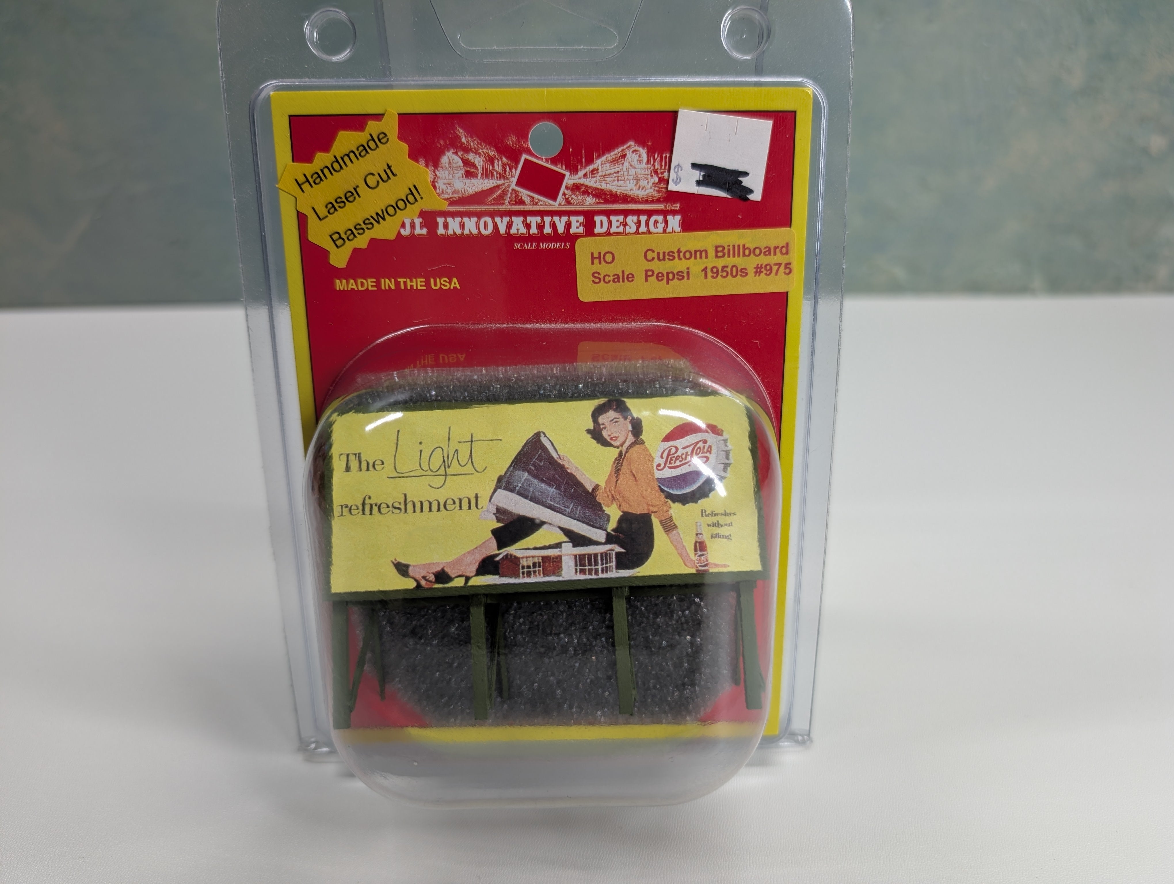 JL Innovative 975 HO Scale Pepsi Billboard 1950s Type 1