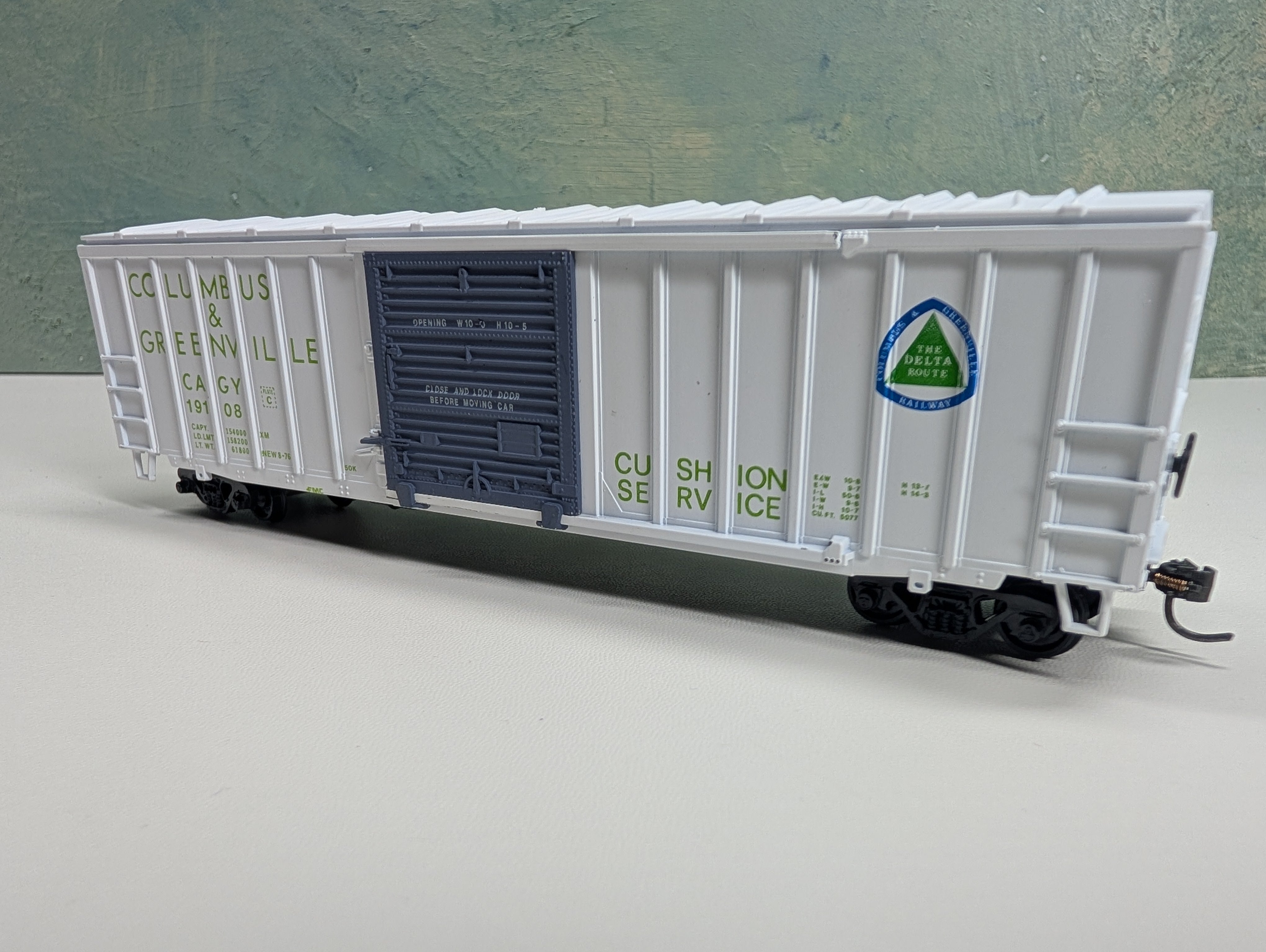 USED Athearn HO Scale 50' Box Car Columbus and Greenville Railway CAGY #19108 Bev-Bel