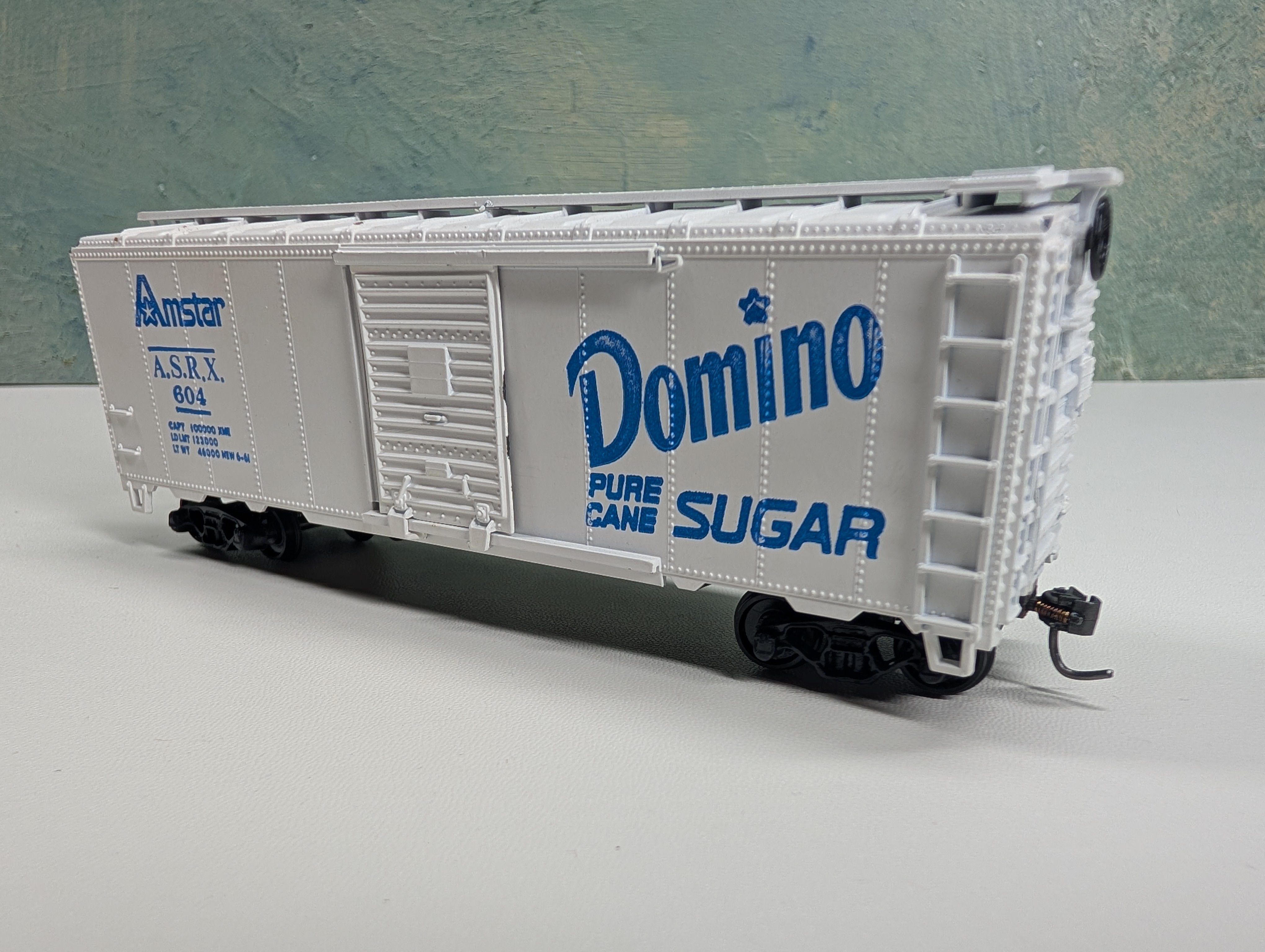 USED Athearn HO Scale 40' Box Car Domino Sugar Amstar ASRX #604 Pure Cane Sugar, Bev-Bel