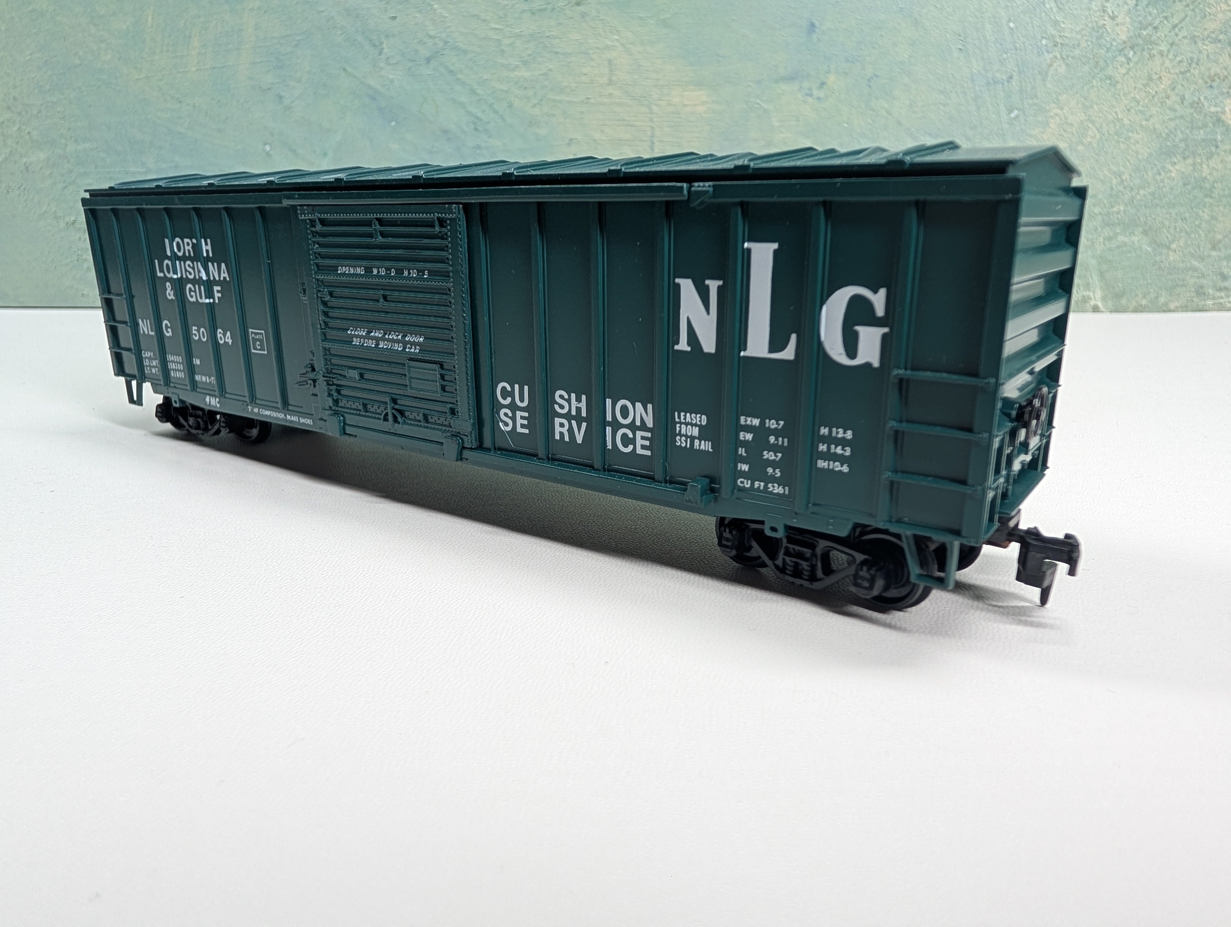 USED Athearn HO Scale 50' Box Car North Louisiana and Gulf NLG #5064 Bev-Bel