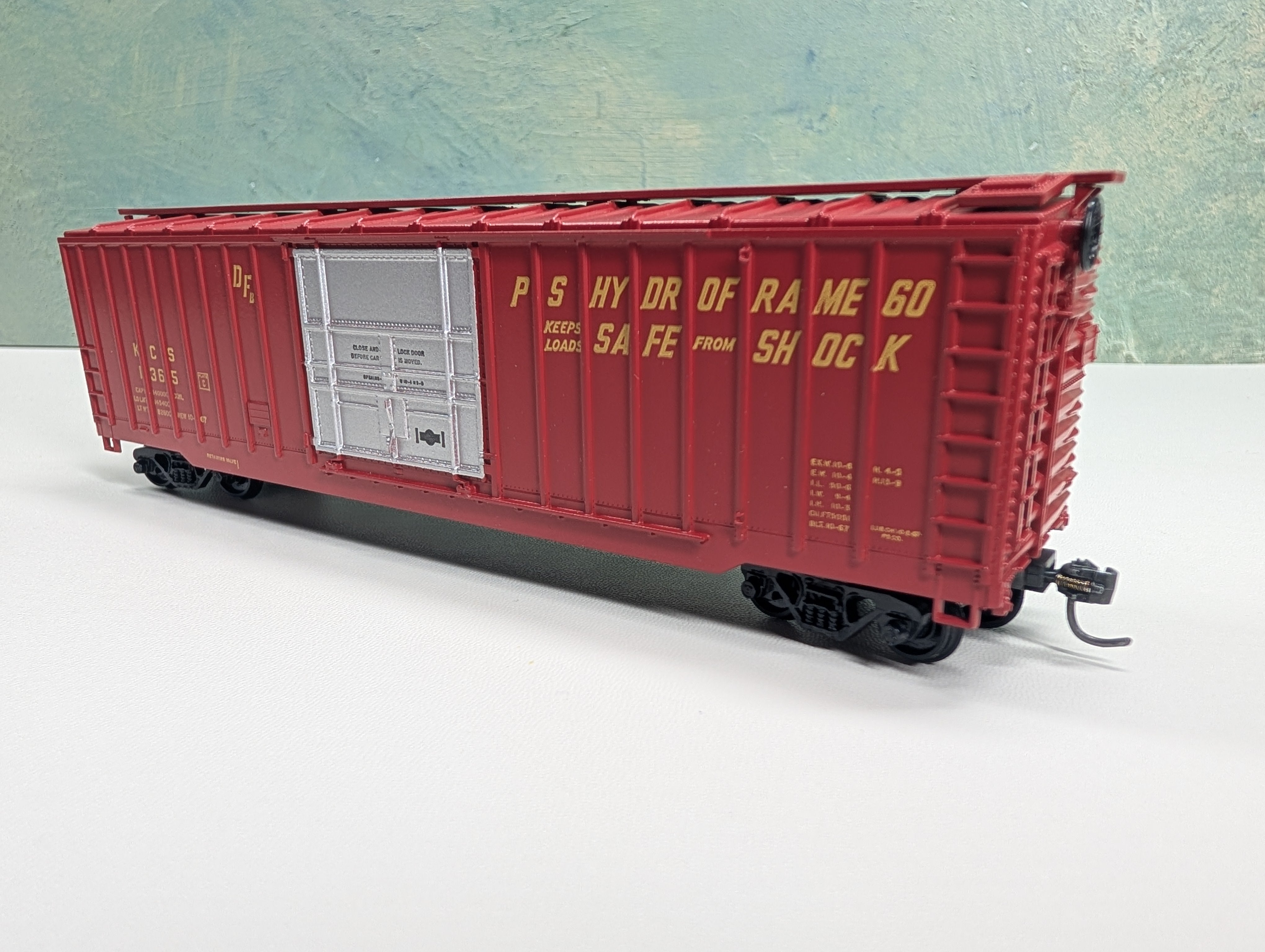 USED Athearn HO Scale 50' Box Car Kansas City Southern KCS #1365