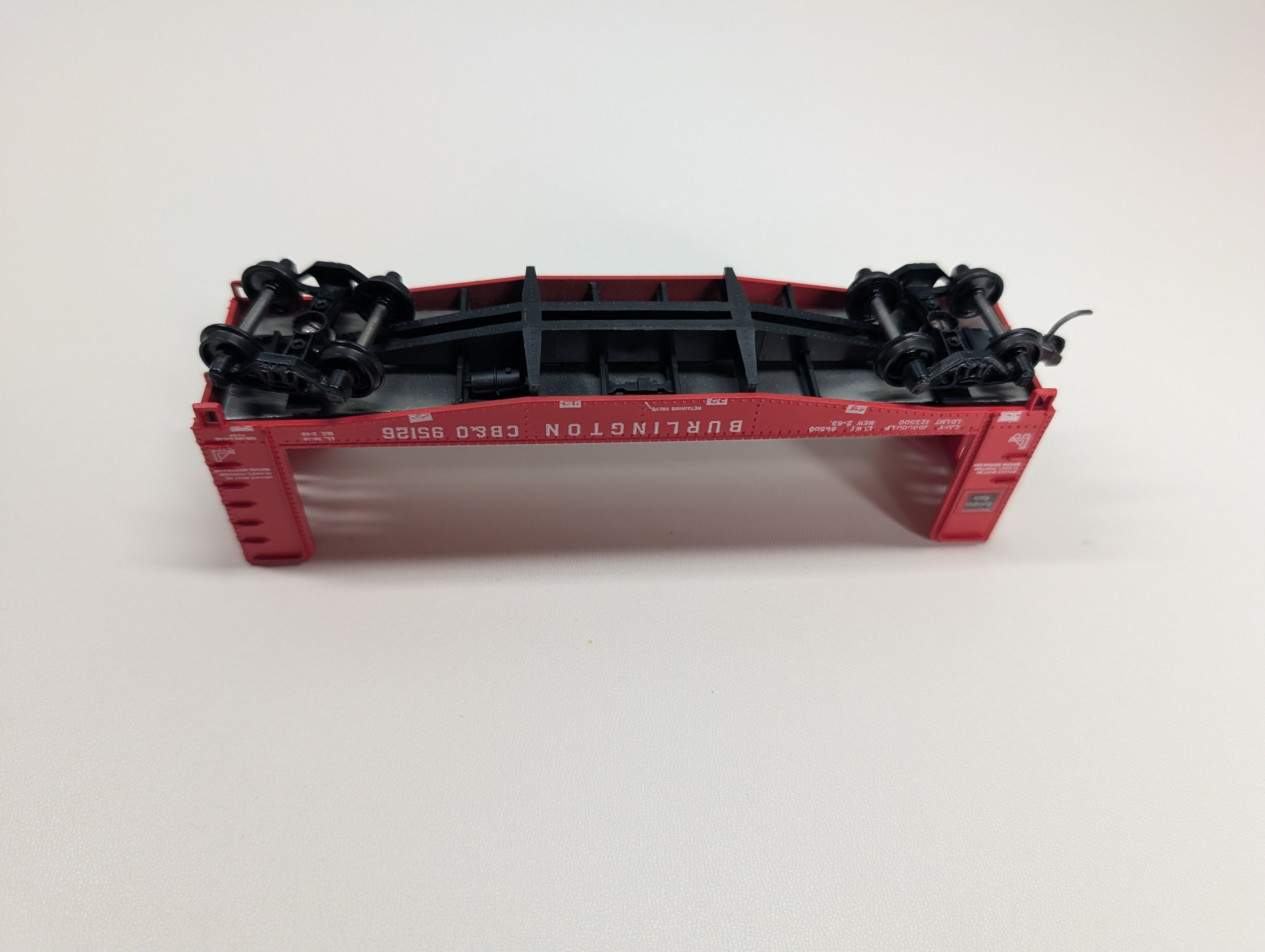 USED Athearn HO Scale 40' Bulkhead Flat Car Burlington CB&Q #95126