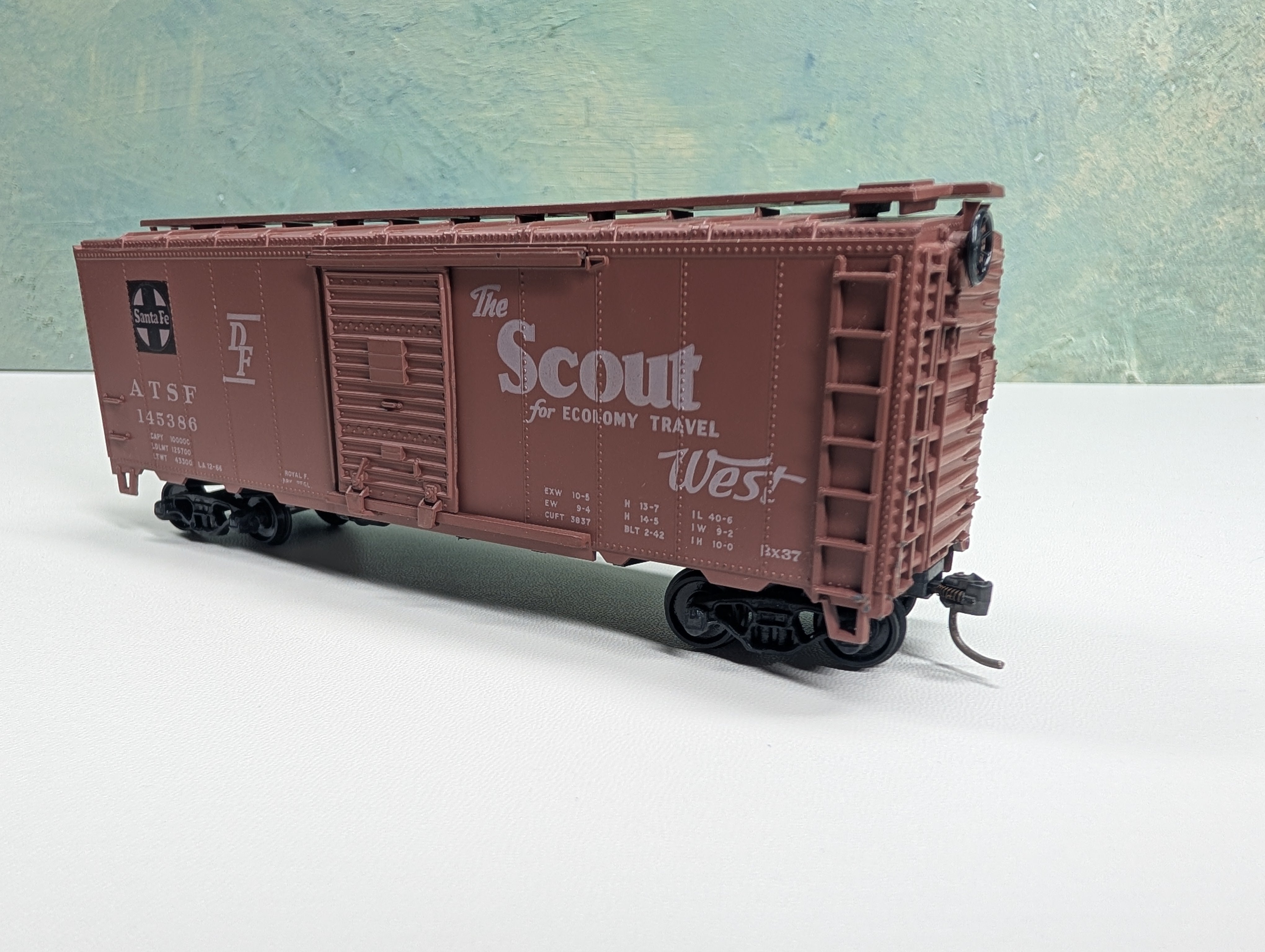 USED Athearn HO Scale 40' Box Car Santa Fe ATSF #145386