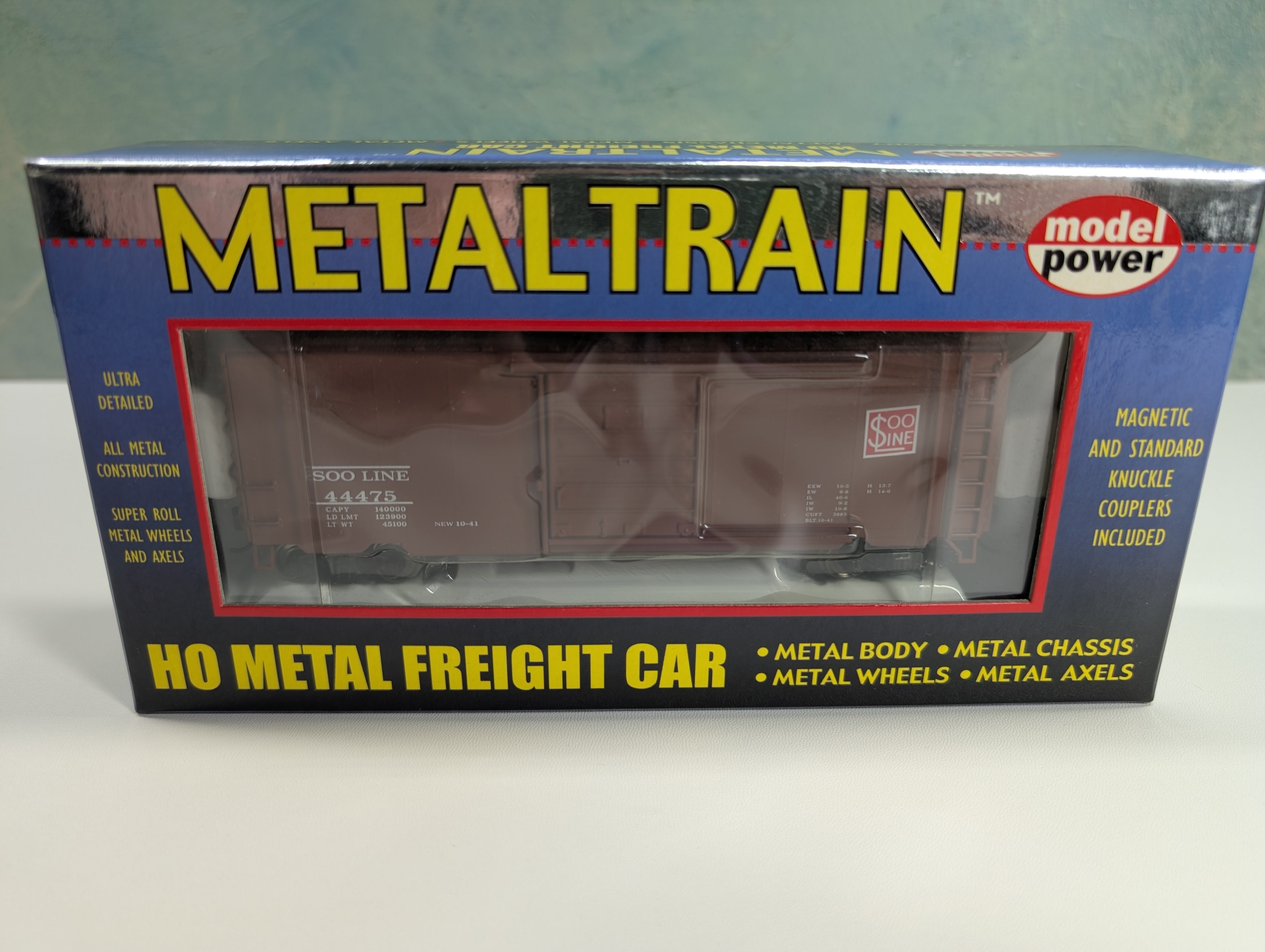 Model Power 2173 HO Scale 40' Metal Box Car SOO Line #44475 MetalTrain
