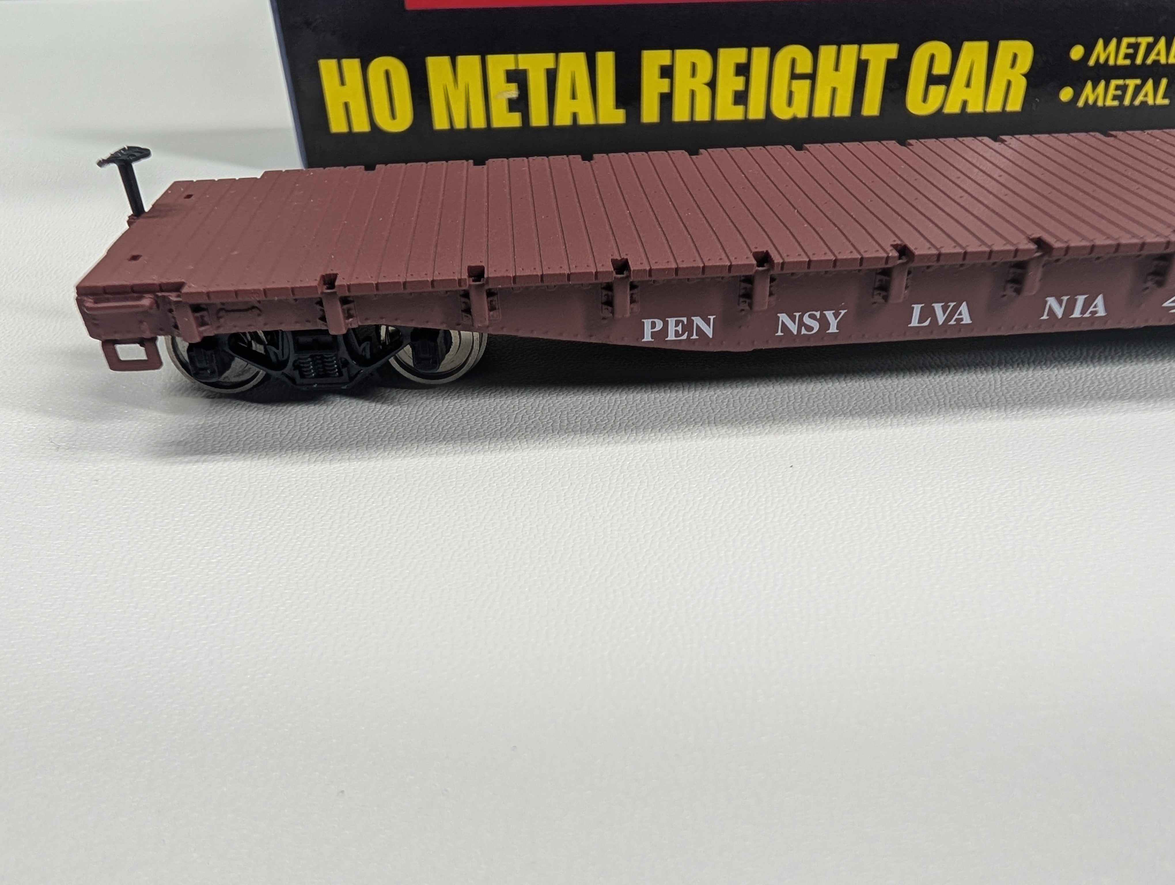 Model Power 2247 HO Scale 57' Metal Flat Car Pennsylvania #460853 MetalTrain