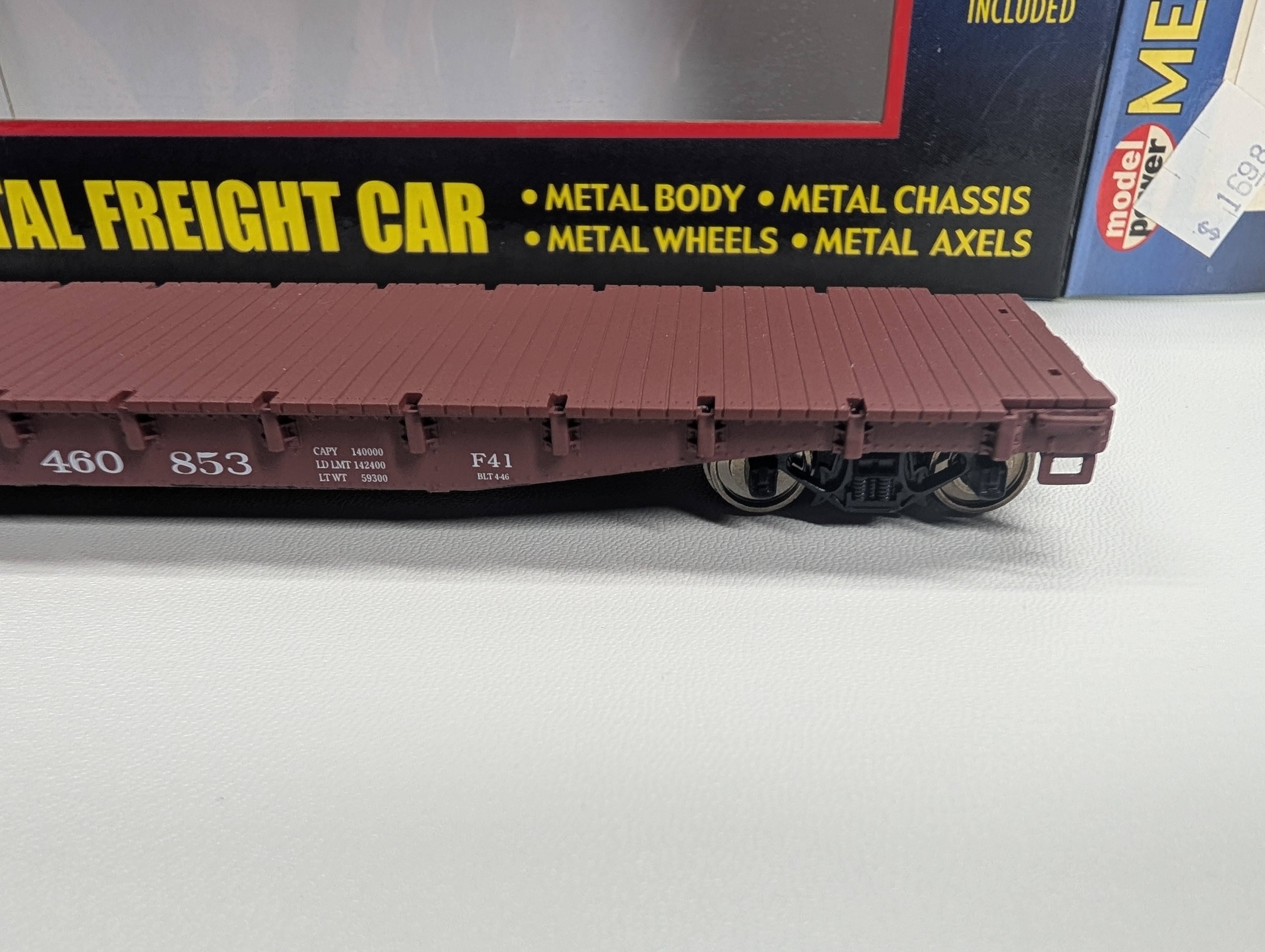Model Power 2247 HO Scale 57' Metal Flat Car Pennsylvania #460853 MetalTrain