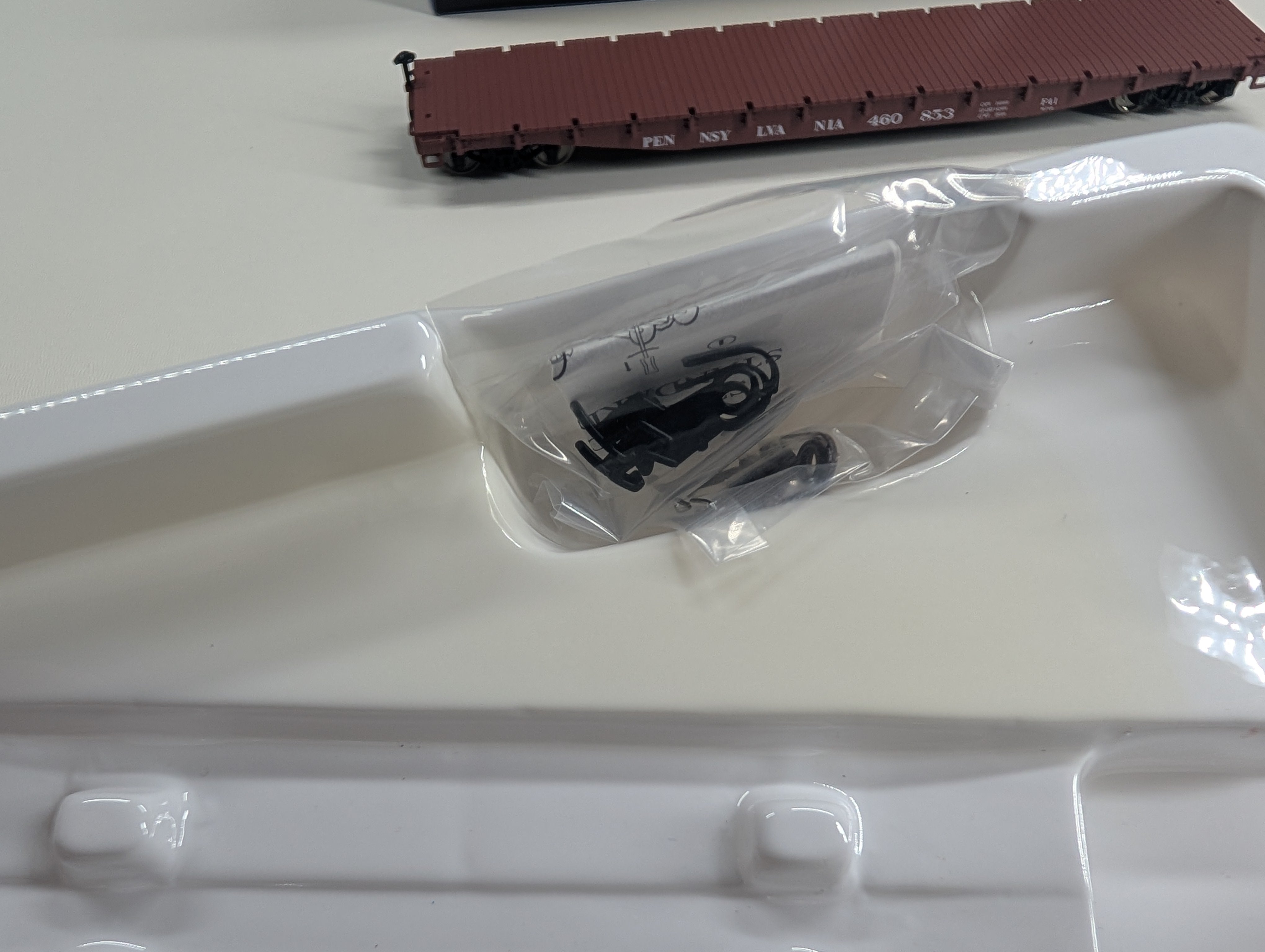 Model Power 2247 HO Scale 57' Metal Flat Car Pennsylvania #460853 MetalTrain