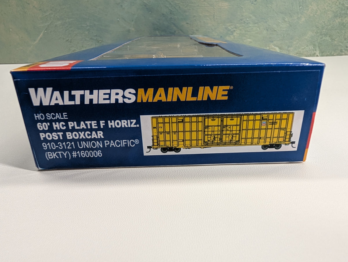 Walthers Mainline 910-3121 HO Scale 60' High Cube Plate F Horizontal Post Box Car Union Pacific BKTY #160006
