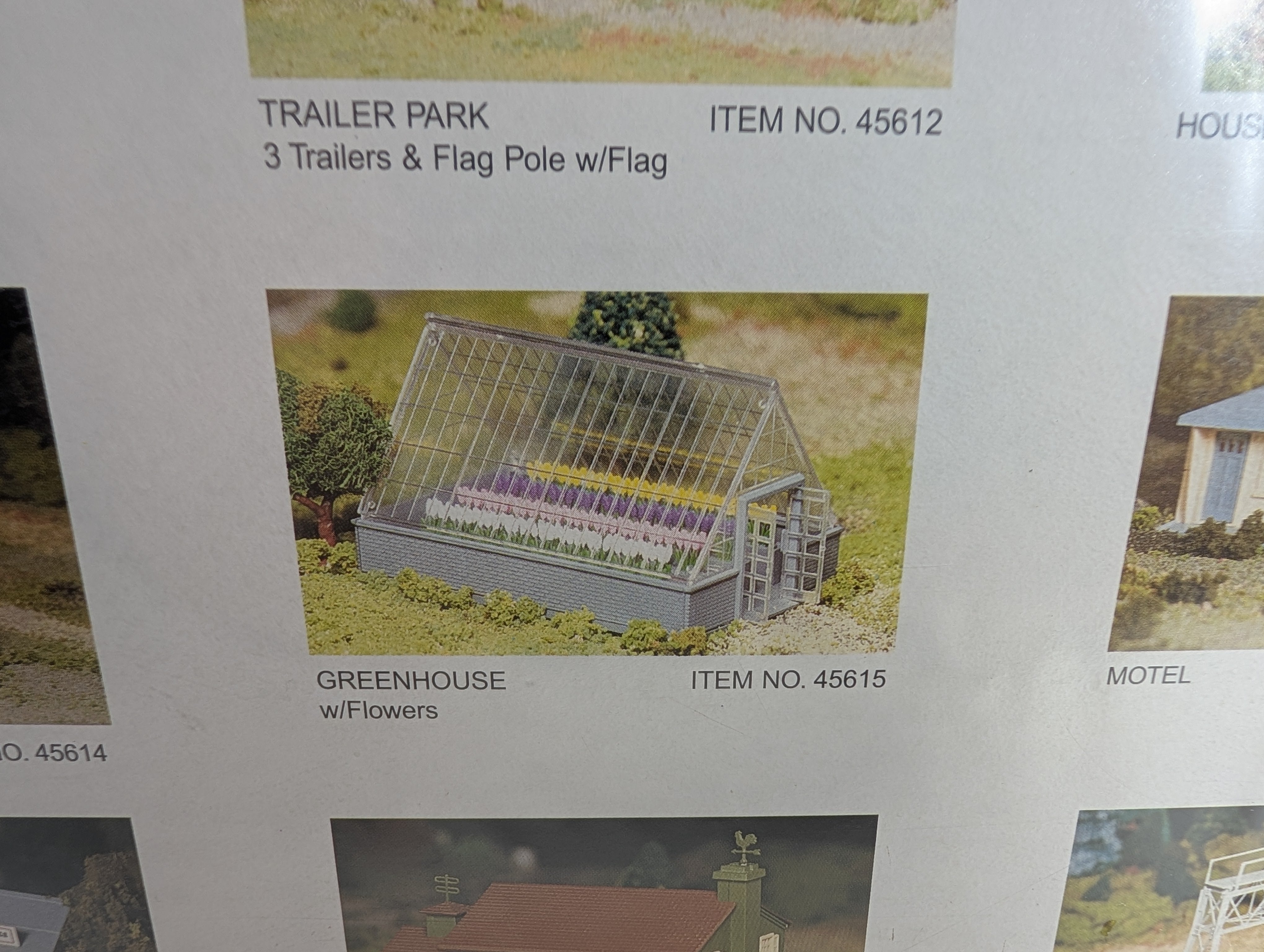 Bachmann Plasticville 45615 O Green House w/ Flowers KIT