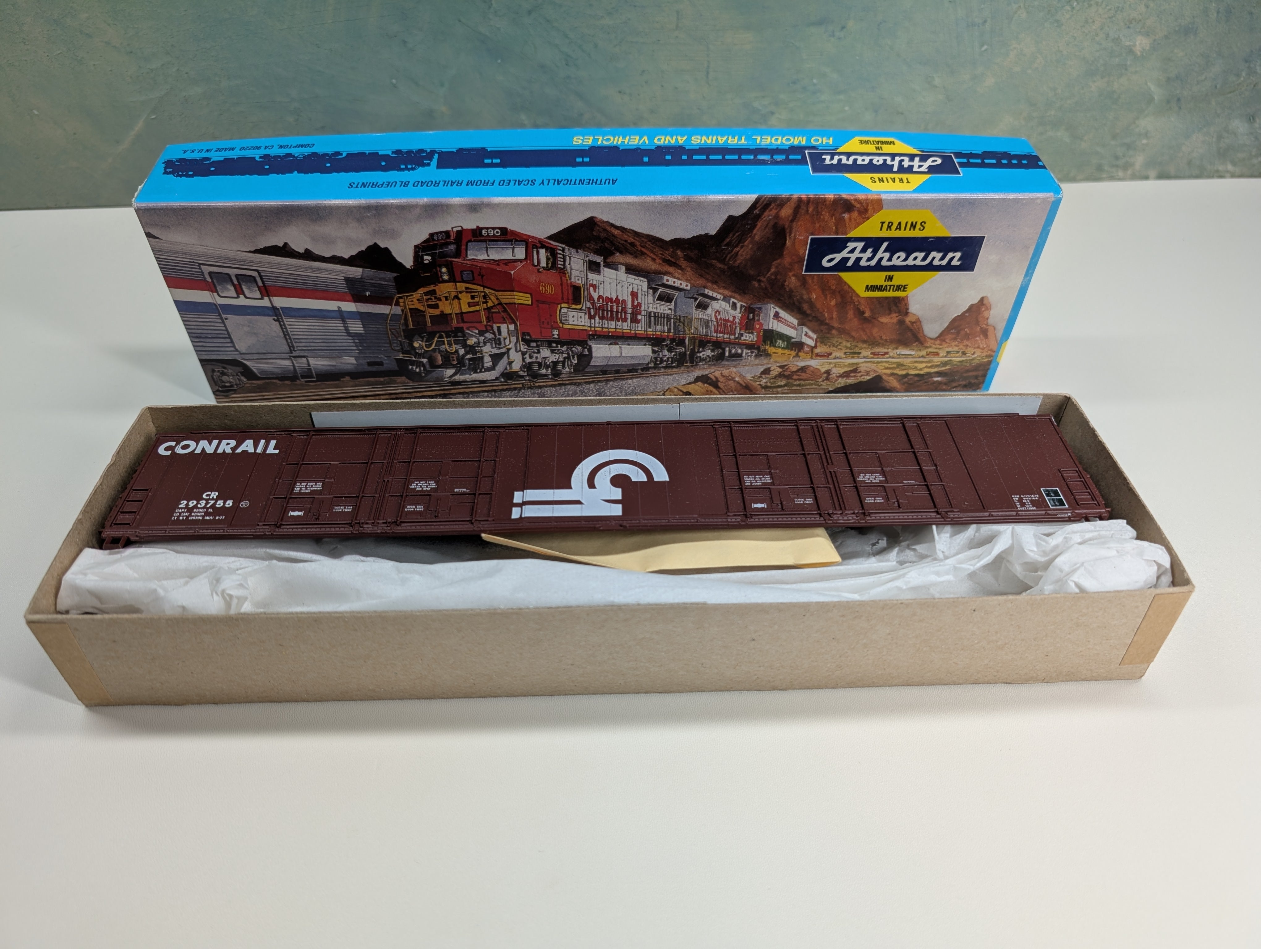 Athearn 1992 HO Scale 86' HI-Cube Box Car Conrail CR #293755 KIT