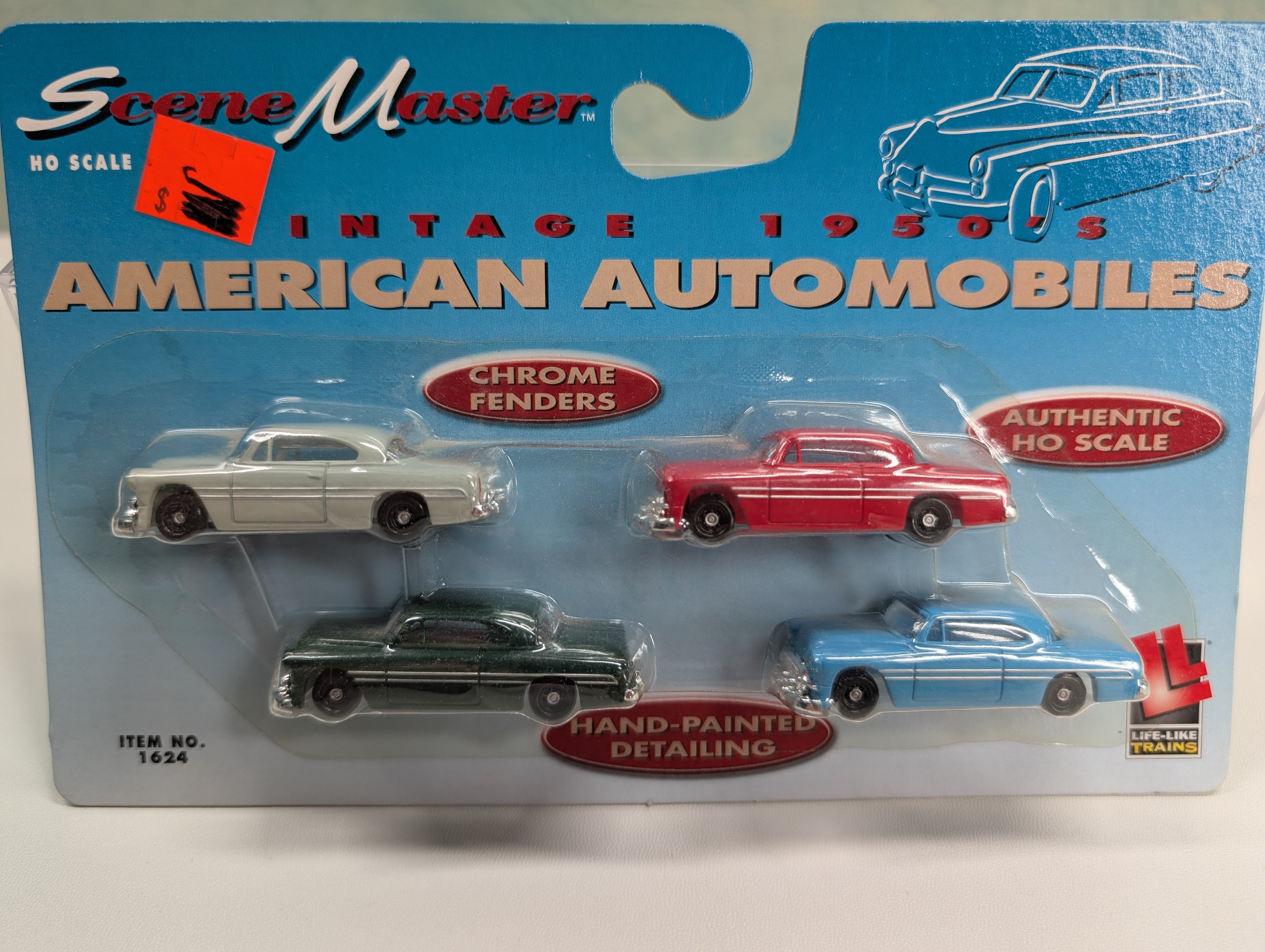 Life-Like 1624 HO Scale 1950s American Automobiles