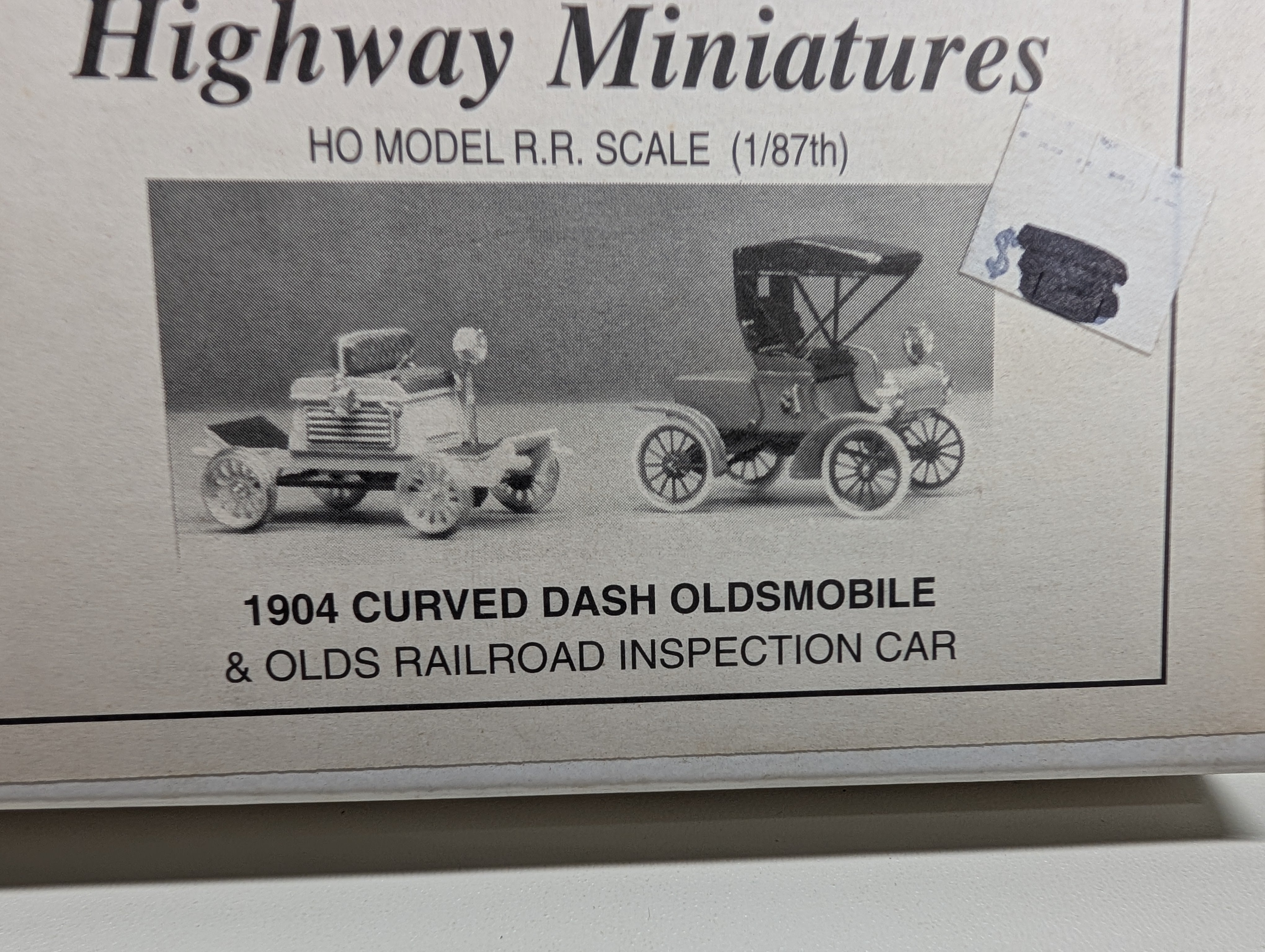 Highway Miniatures 360-228 HO Scale 1904 Curved Dash Oldsmobile & Olds Railroad Inspection Car KIT