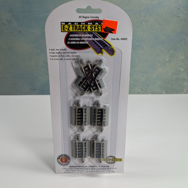 Bachmann 44842 N Scale 60 Degree Crossing Tracks E-Z Track Nickel Silv