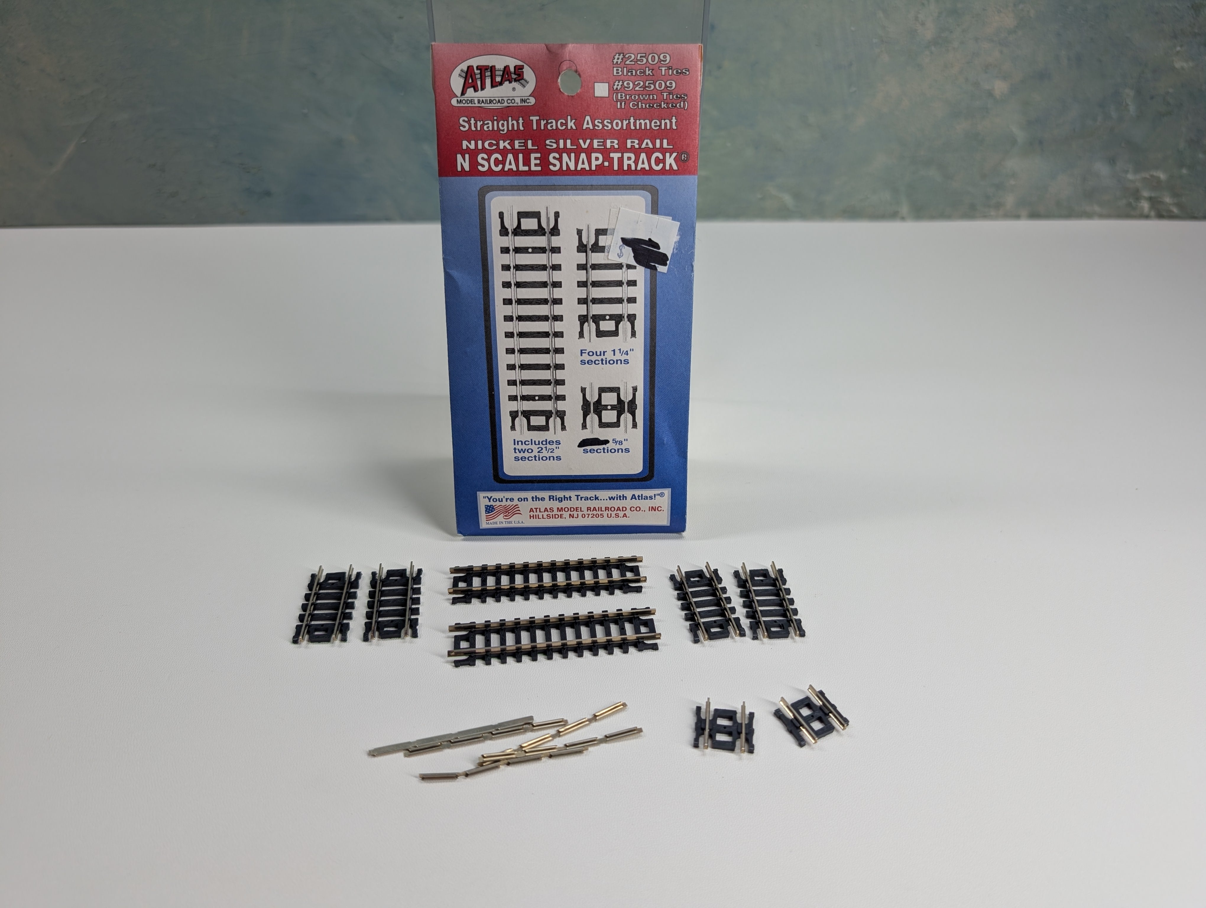 USED Atlas 2509 N Scale Snap Track Assortment Code 80 Nickel Silver (8 pcs)