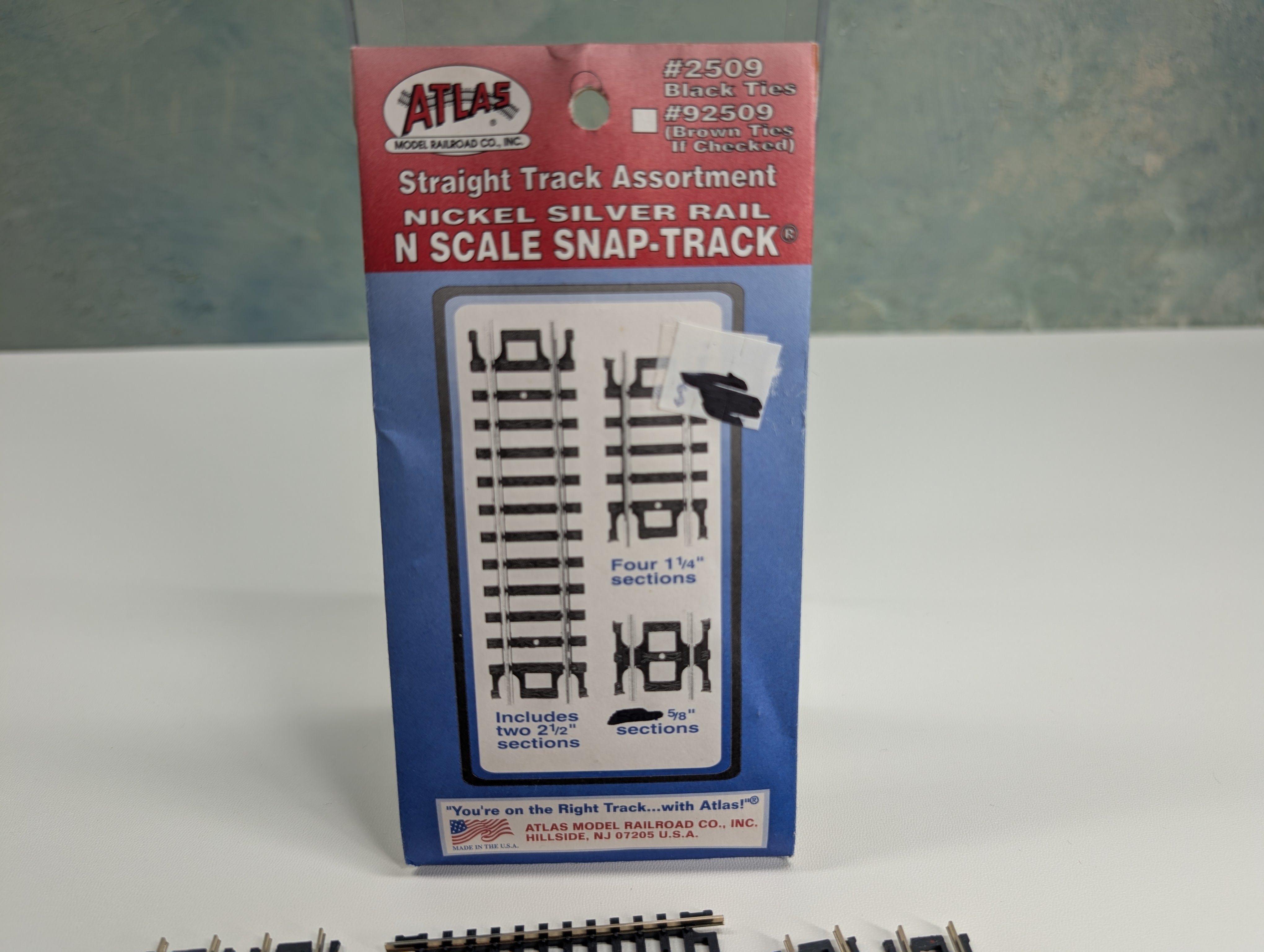 USED Atlas 2509 N Scale Snap Track Assortment Code 80 Nickel Silver (8 pcs)