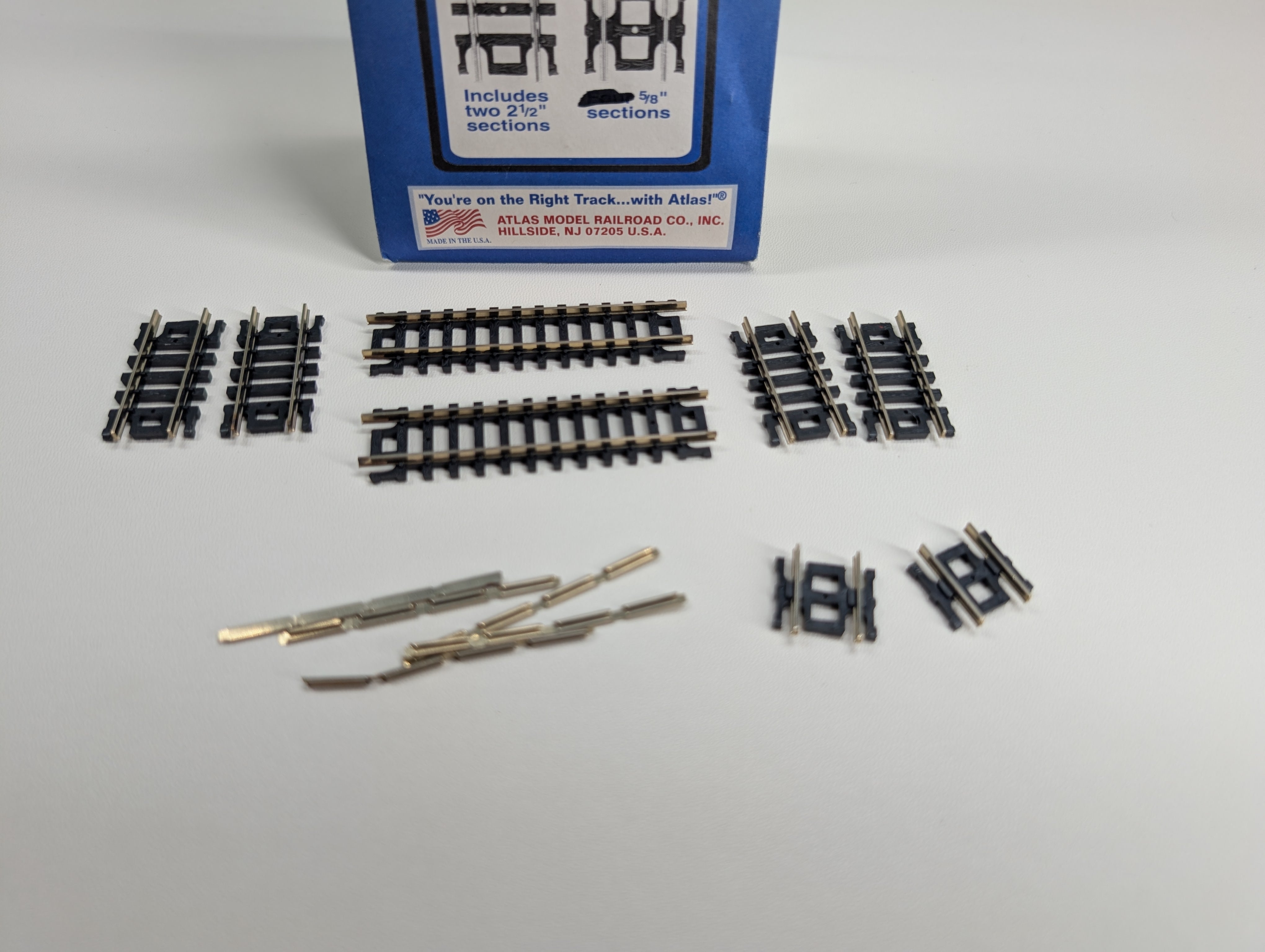 USED Atlas 2509 N Scale Snap Track Assortment Code 80 Nickel Silver (8 pcs)