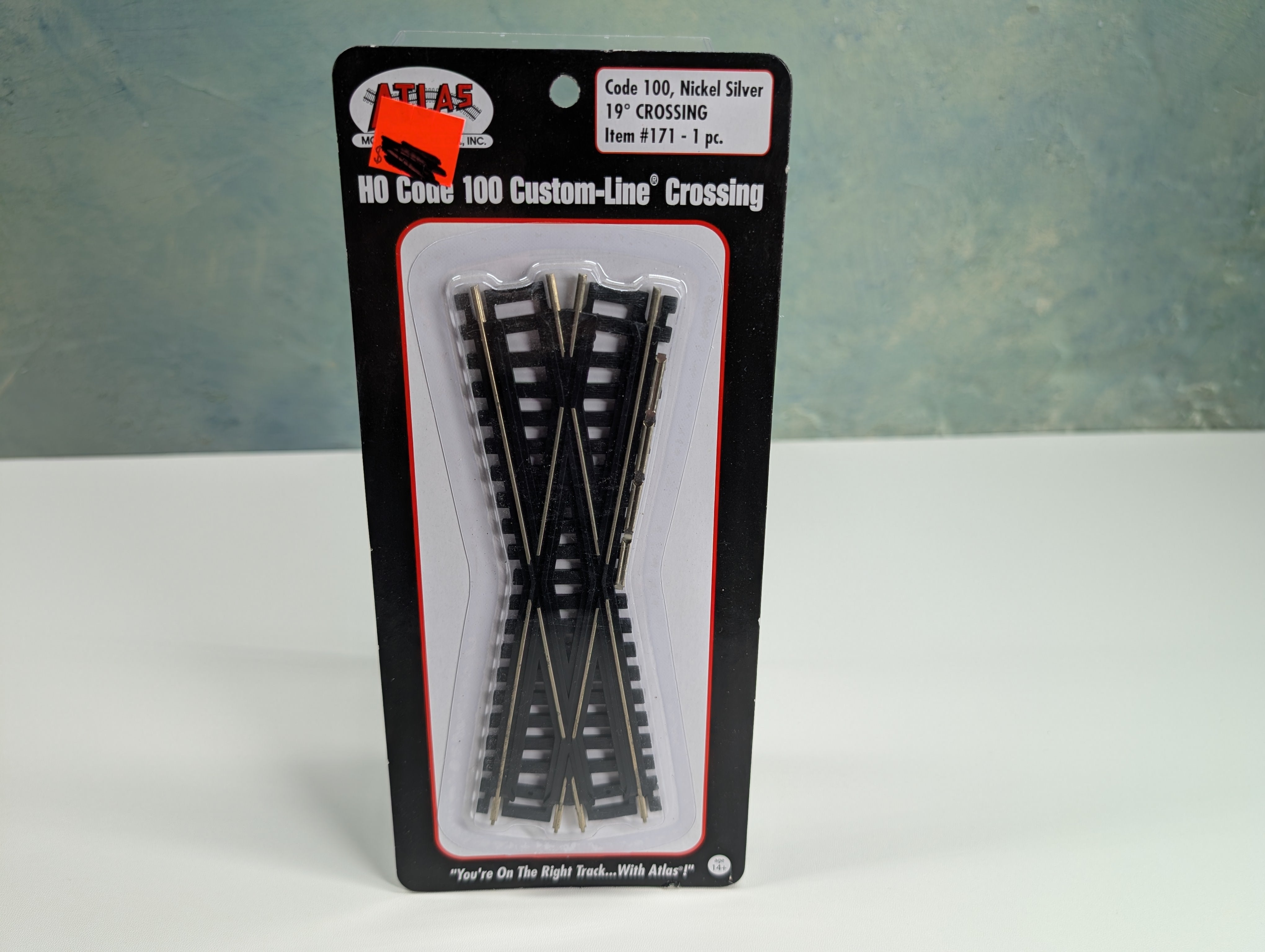 Atlas 171 HO Scale 19 Degree Crossing, Code 100 Custom-Line